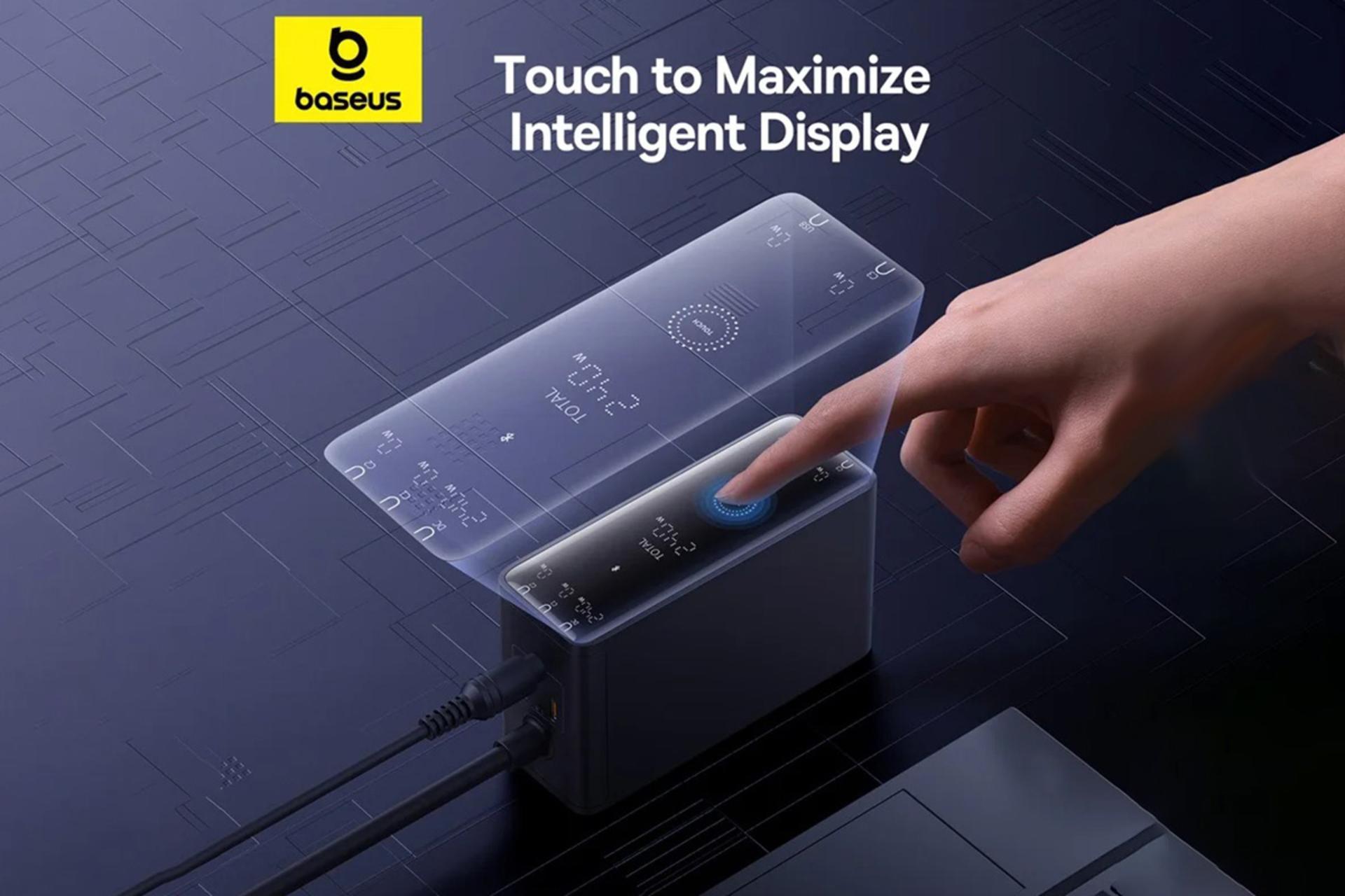 نمایشگر شارژر باسئوس Baseus CCGAN240CE With Type-C And DC Cable