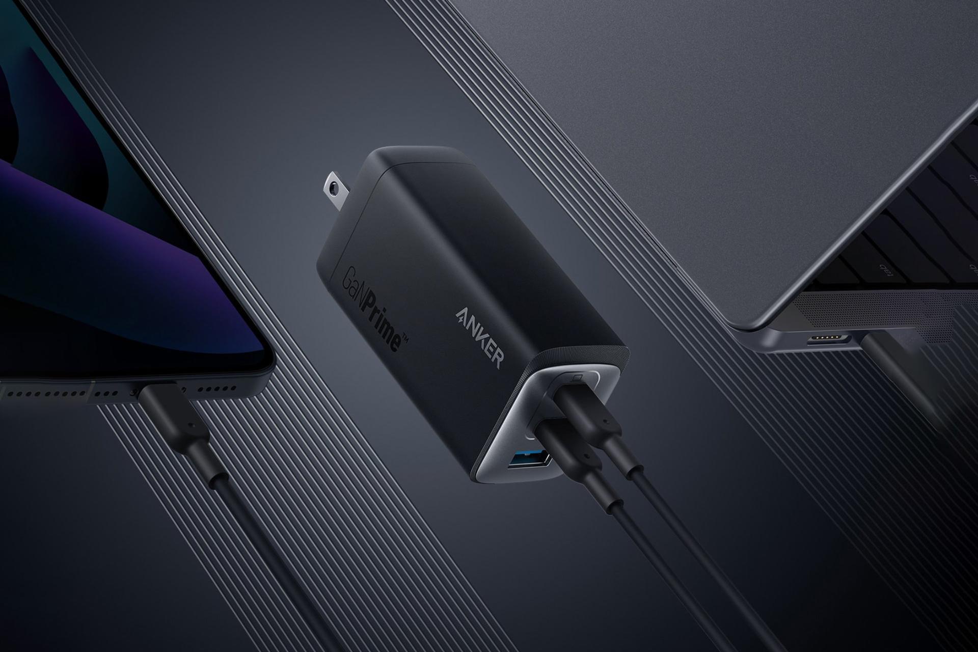 نمای کناری شارژر انکر Anker 737 A2148