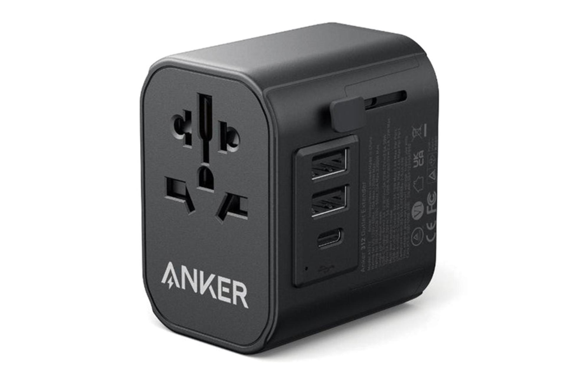 نمای کناری شارژر انکر Anker 312 