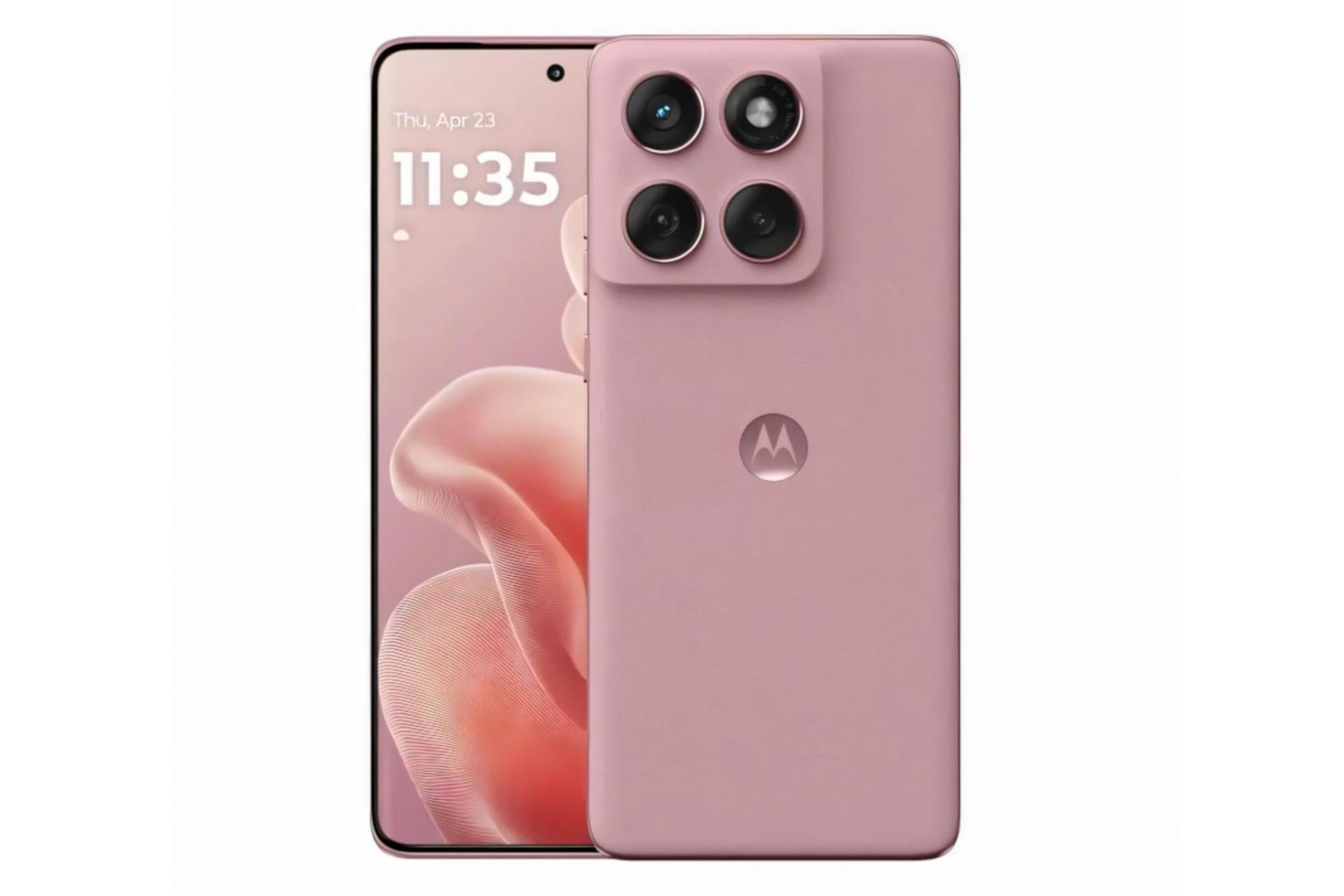 پنل جلو و پشت گوشی موبایل موتورولا اج 60 فیوژن صورتی / Motorola Edge 60 Fusion