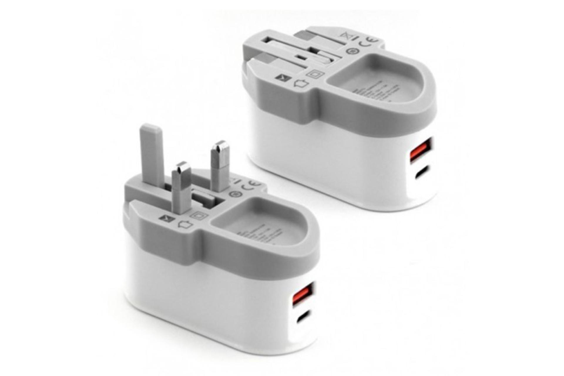 شارژر بودی Budi M8J030TE با سه شاخه انگلیسی