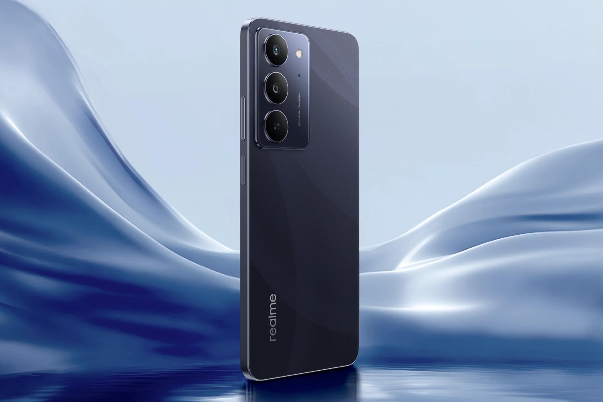 پنل پشت و چینش دوربین گوشی موبایل ریلمی Realme C75x سرمه ای تیره