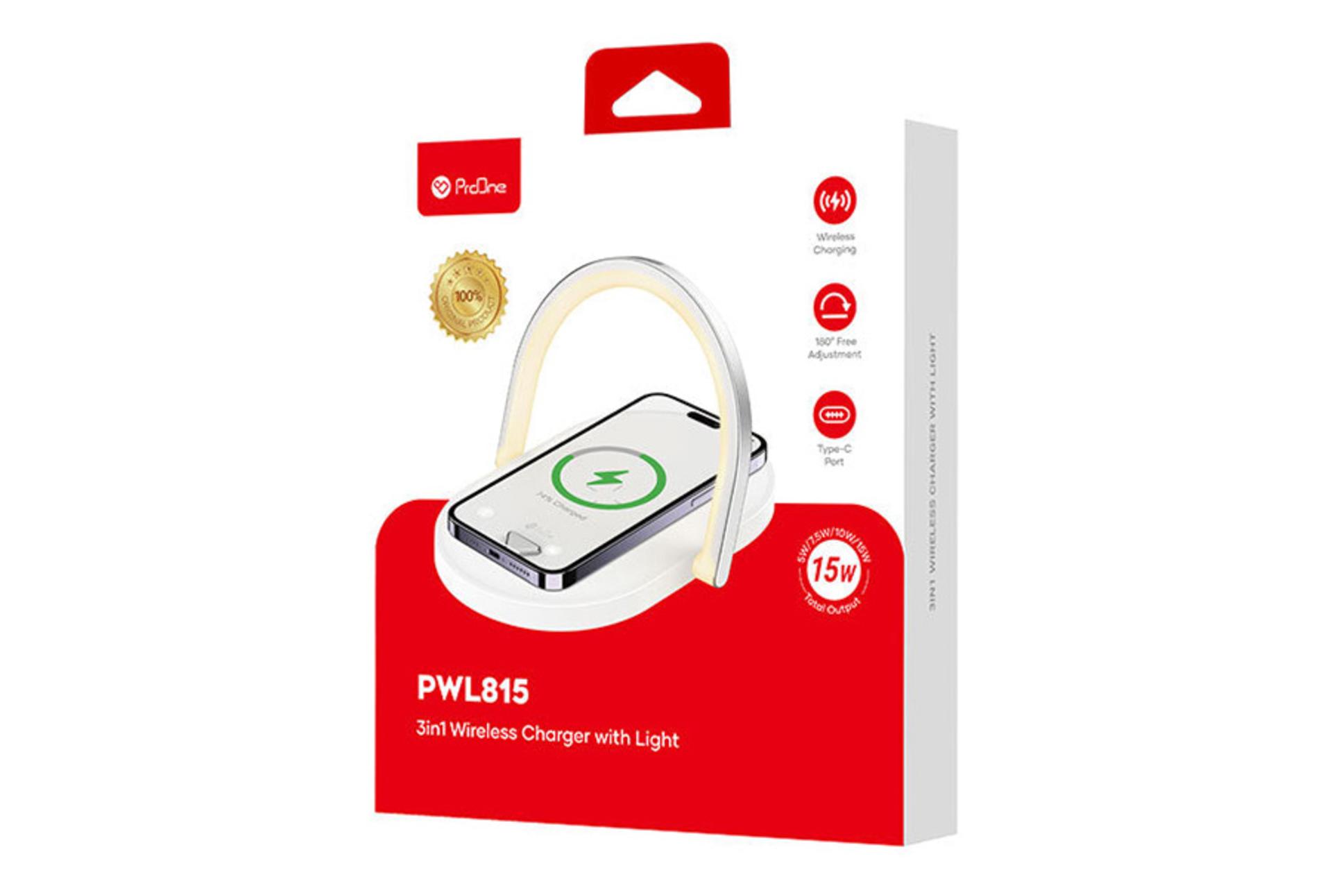 جعبه شارژر پرو وان ProOne PWL815 With Type-C Cable