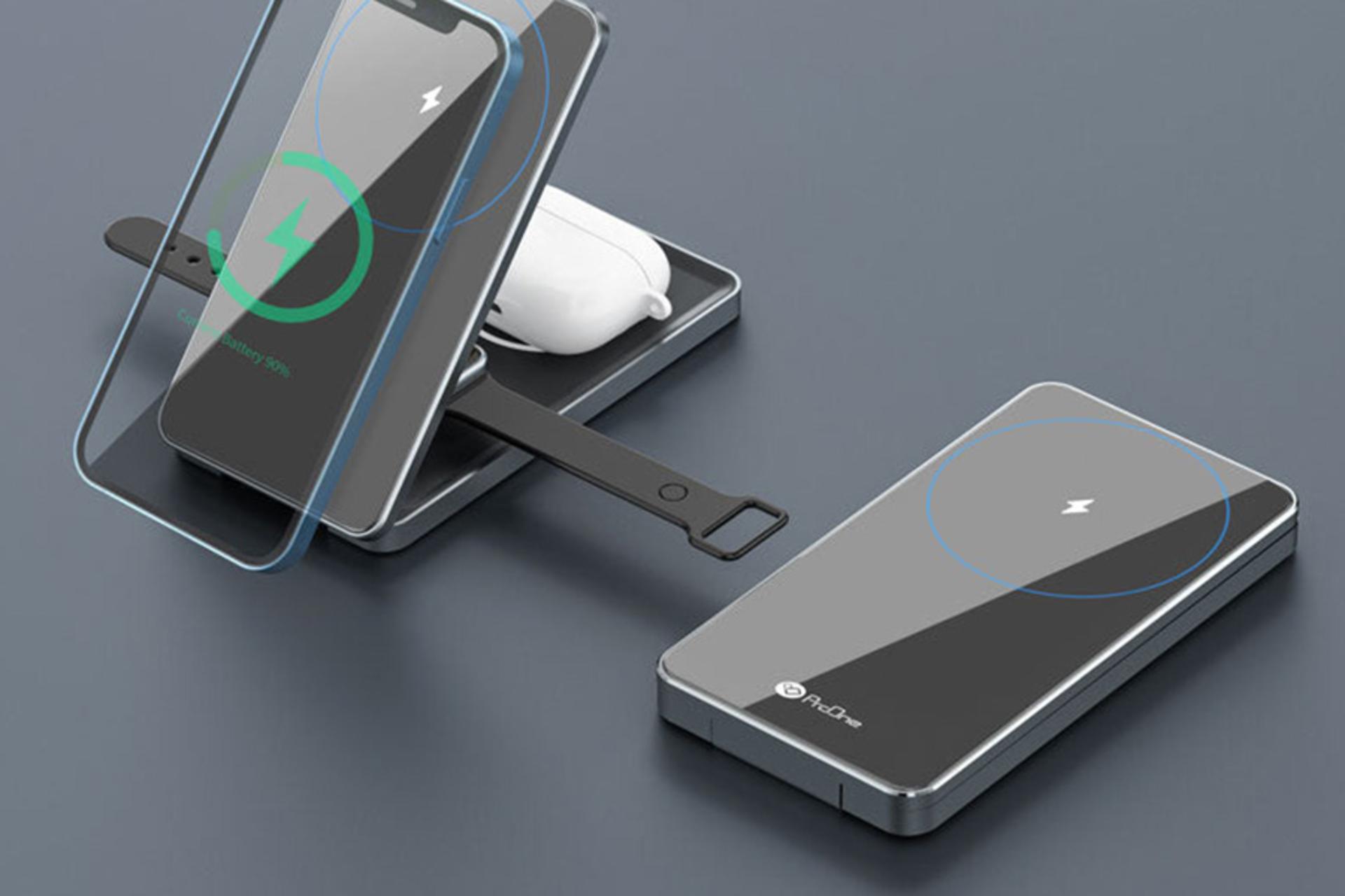 نمای کناری شارژر پرو وان ProOne PWL820 With Type-C Cable