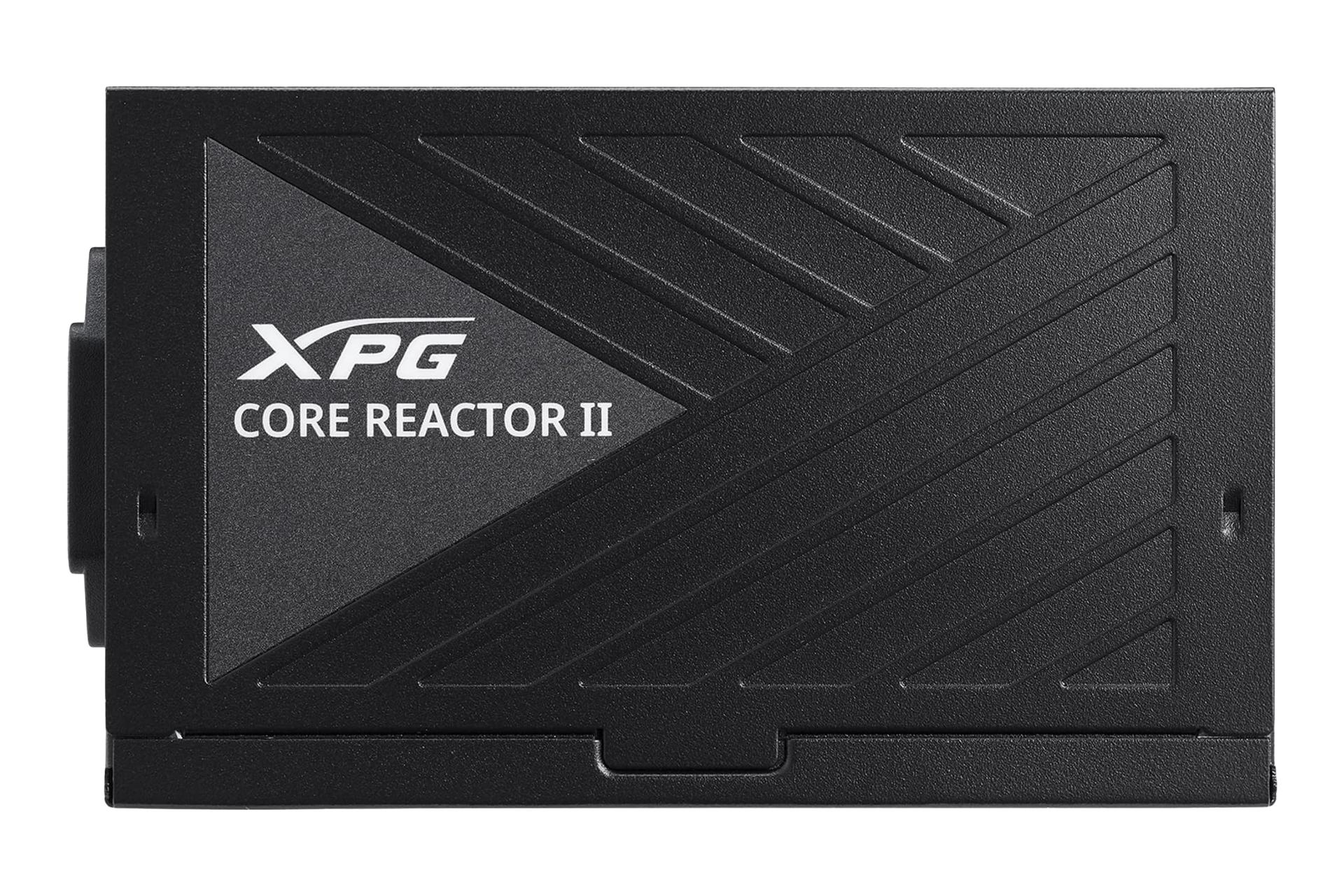 نمای پنل کناری پاور کامپیوتر ای دیتا XPG CORE REACTOR II با توان 750 وات با نمایش لوگو