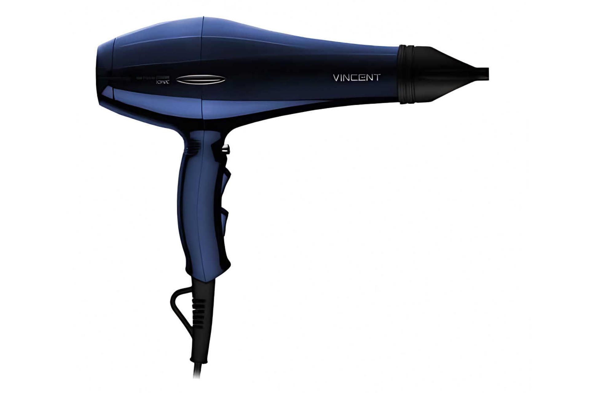 نمای سمت چپ سشوار وینسنت HD7325 به همراه سری متمرکزکننده