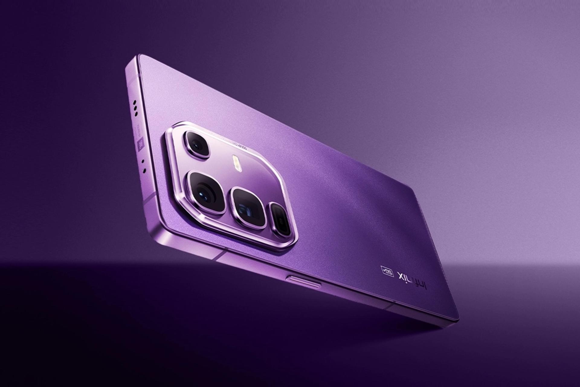 پنل پشت و چینش دوربین گوشی موبایل نوت 50 پرو پلاس اینفینیکس بنفش / Infinix Note 50 Pro Plus