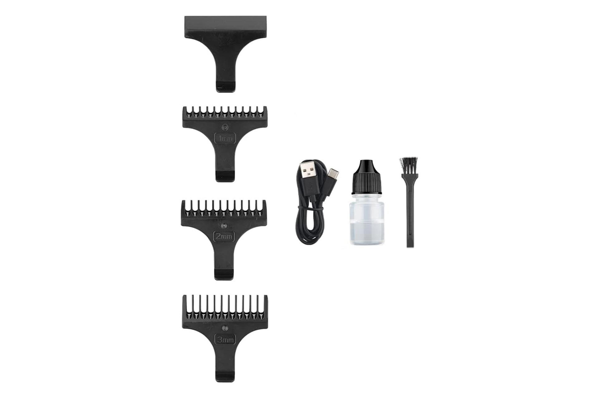 ماشین اصلاح و ریش تراش وی جی آر VGR V-008 لوازم همراه