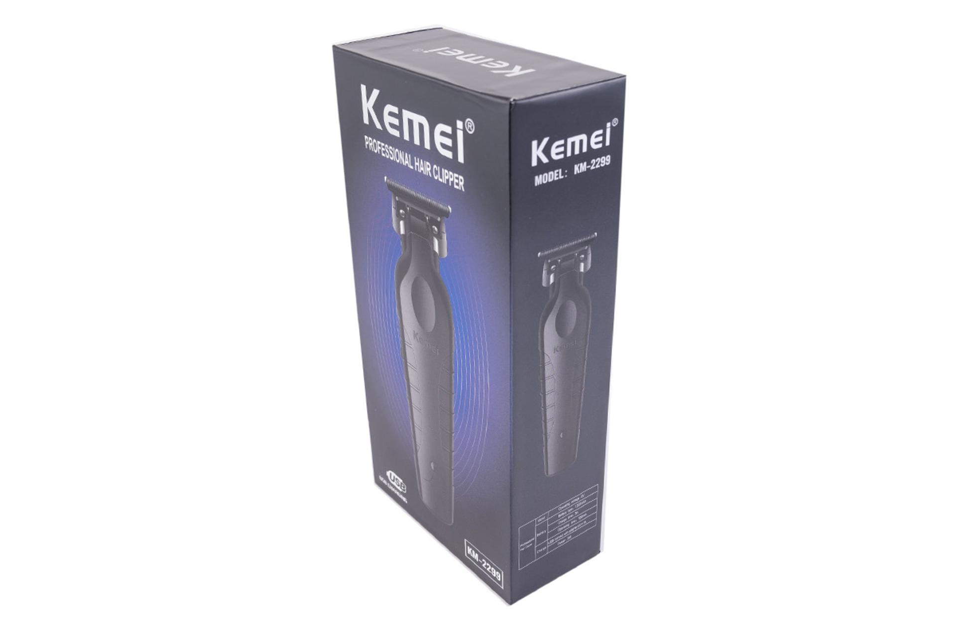 ماشین اصلاح و ریش تراش کیمی Kemei KM-2299 جعبه و بسته بندی