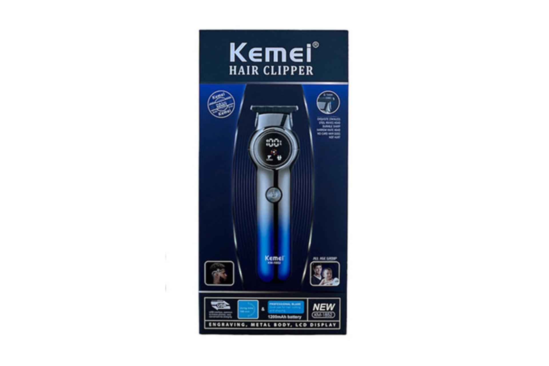 ماشین اصلاح و ریش تراش کیمی Kemei KM-1852 جعبه و بسته بندی