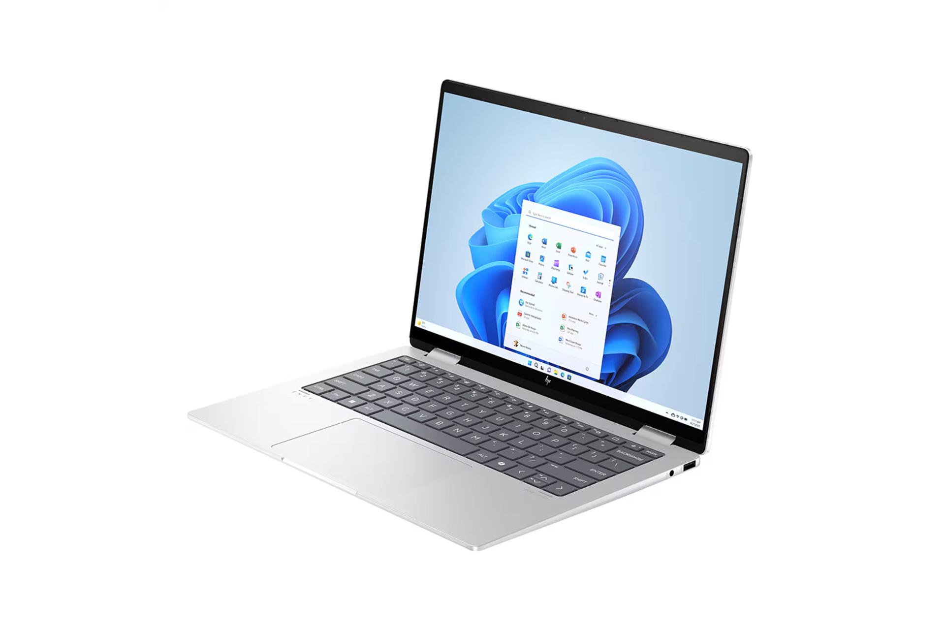 لپ تاپ اچ پی HP ENVY x360 14-fa0023dx نمای جلو و راست