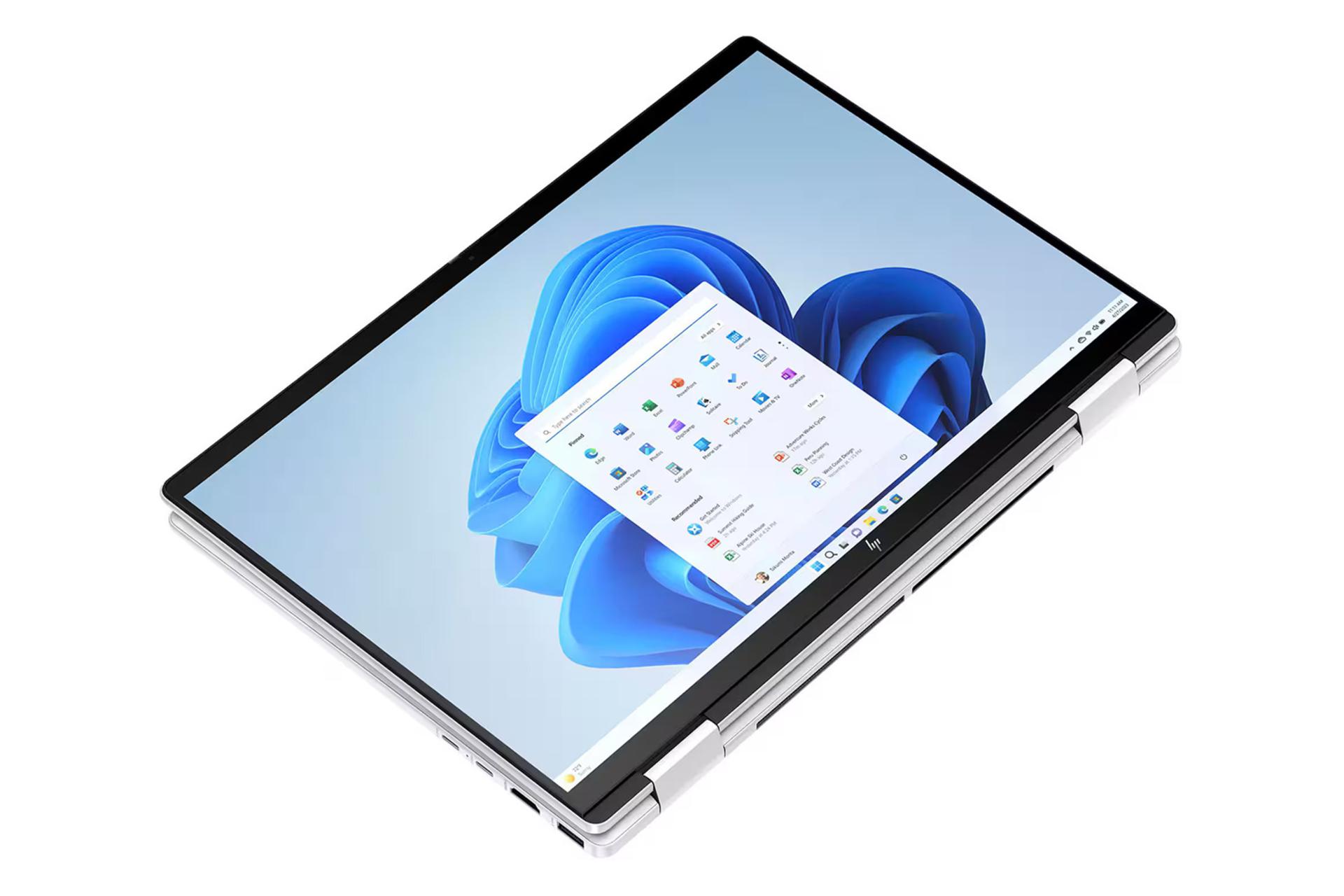 لپ تاپ اچ پی HP ENVY x360 14-fa0023dx نمای بالا نمایشگر برگردان
