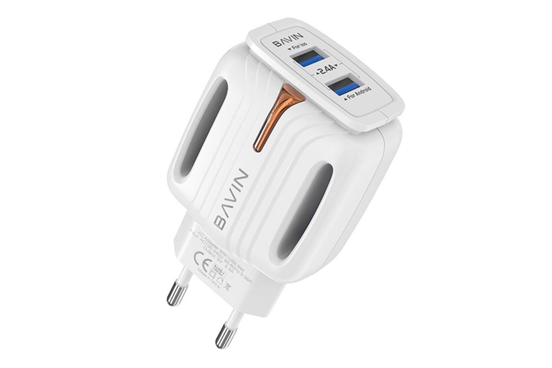 درگاه های شارژر باوین Bavin PC265Y With Type-C Cable