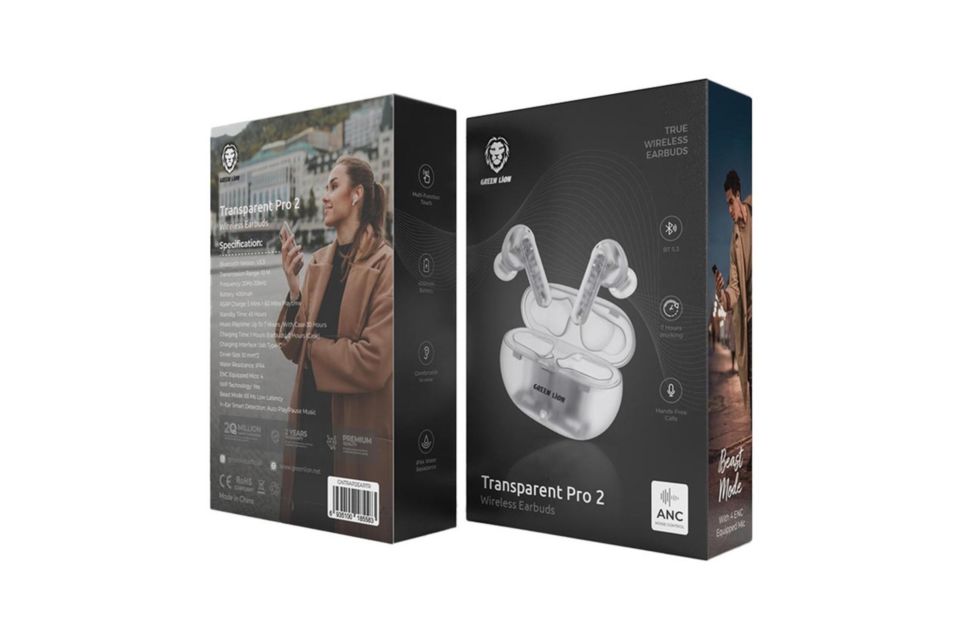 جعبه هدفون گرین لیون Transparent Pro 2