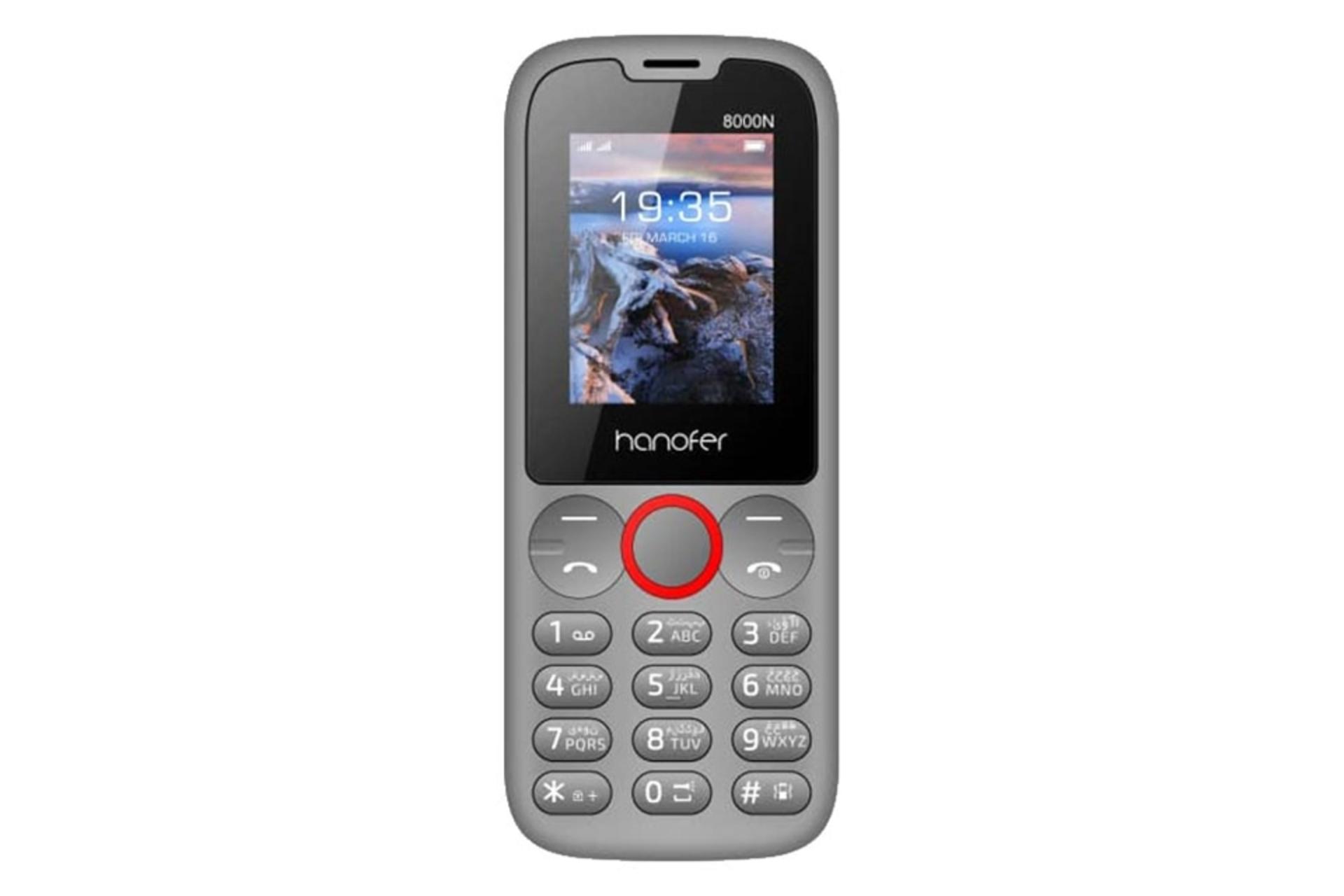 گوشی موبایل هانوفر Hanofer 8000N خاکستری و قرمز