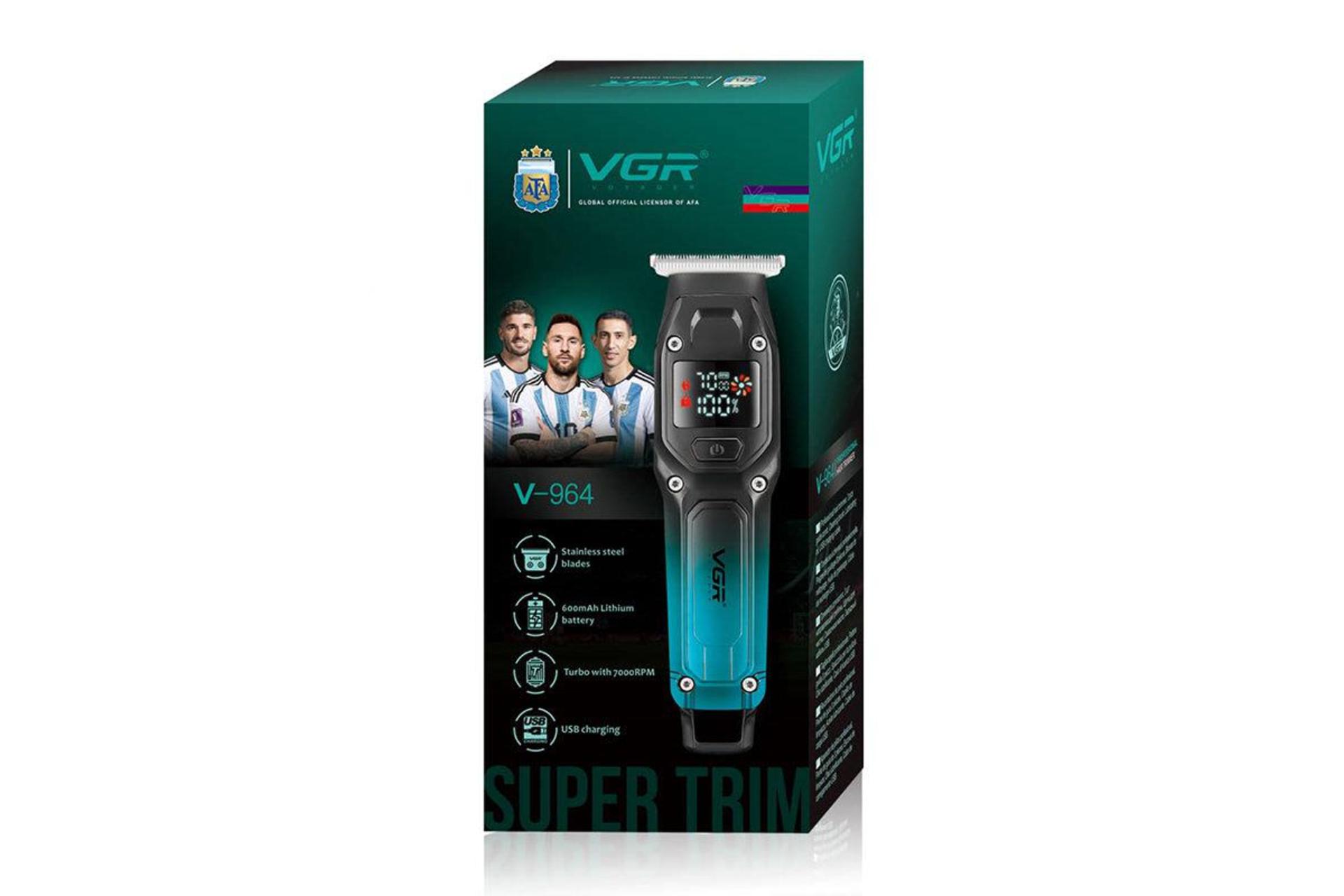 ماشین اصلاح و ریش تراش وی جی آر VGR V-964 جعبه و بسته بندی
