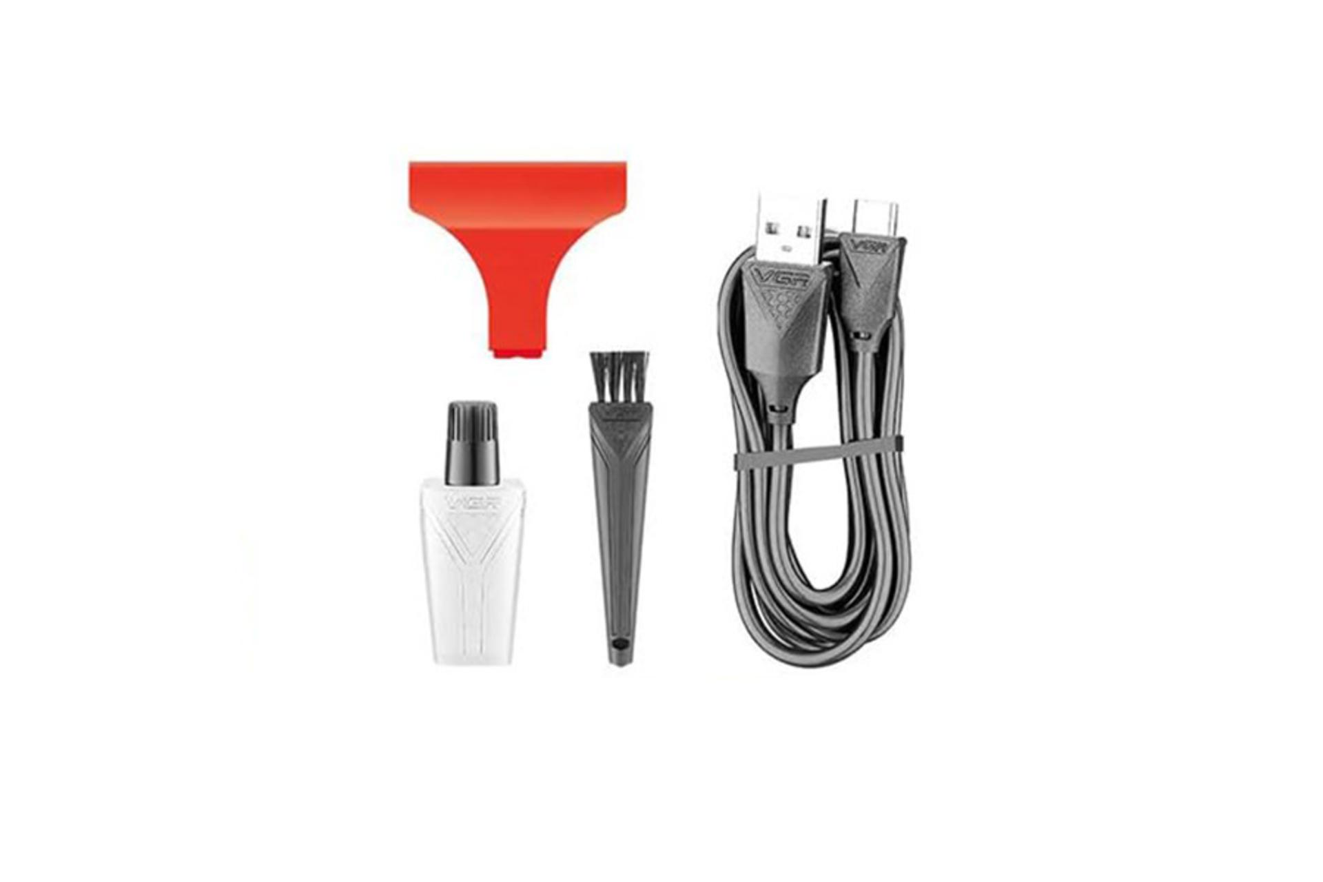 ماشین اصلاح و ریش تراش وی جی آر VGR V-901 لوازم همراه