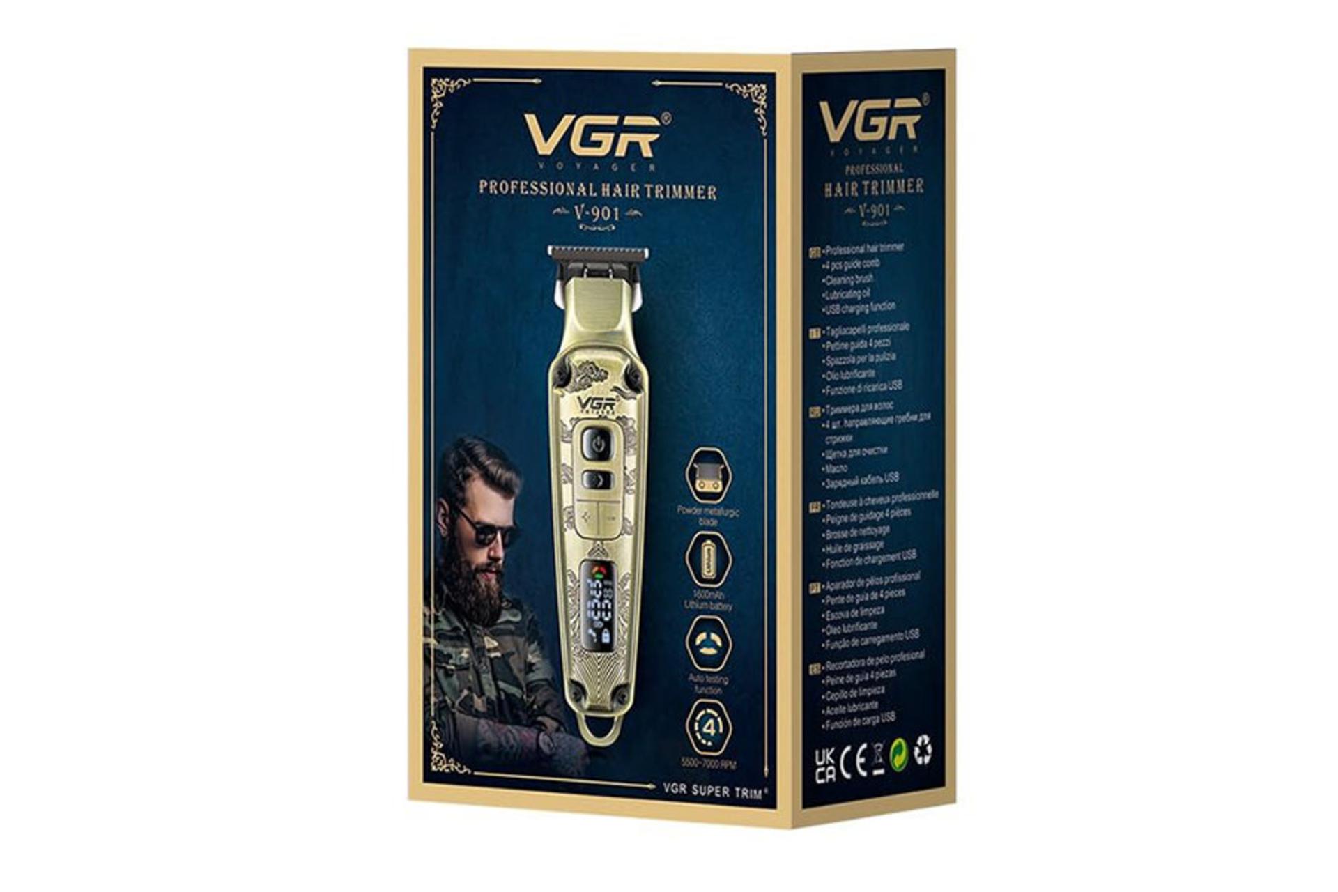 ماشین اصلاح و ریش تراش وی جی آر VGR V-901 جعبه و بسته بندی