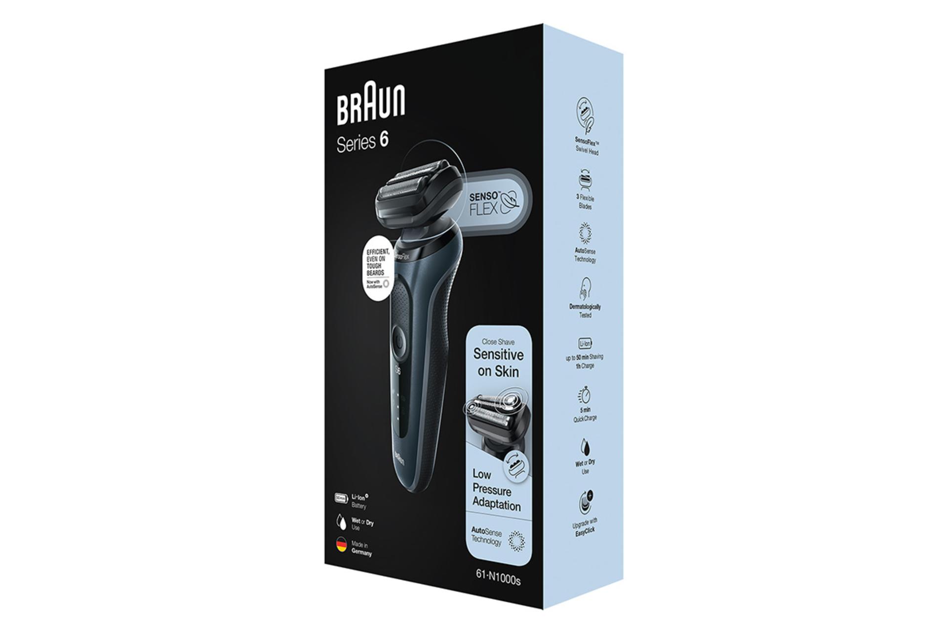 ماشین اصلاح و ریش تراش براون Braun 61-N1000s جعبه و بسته بندی