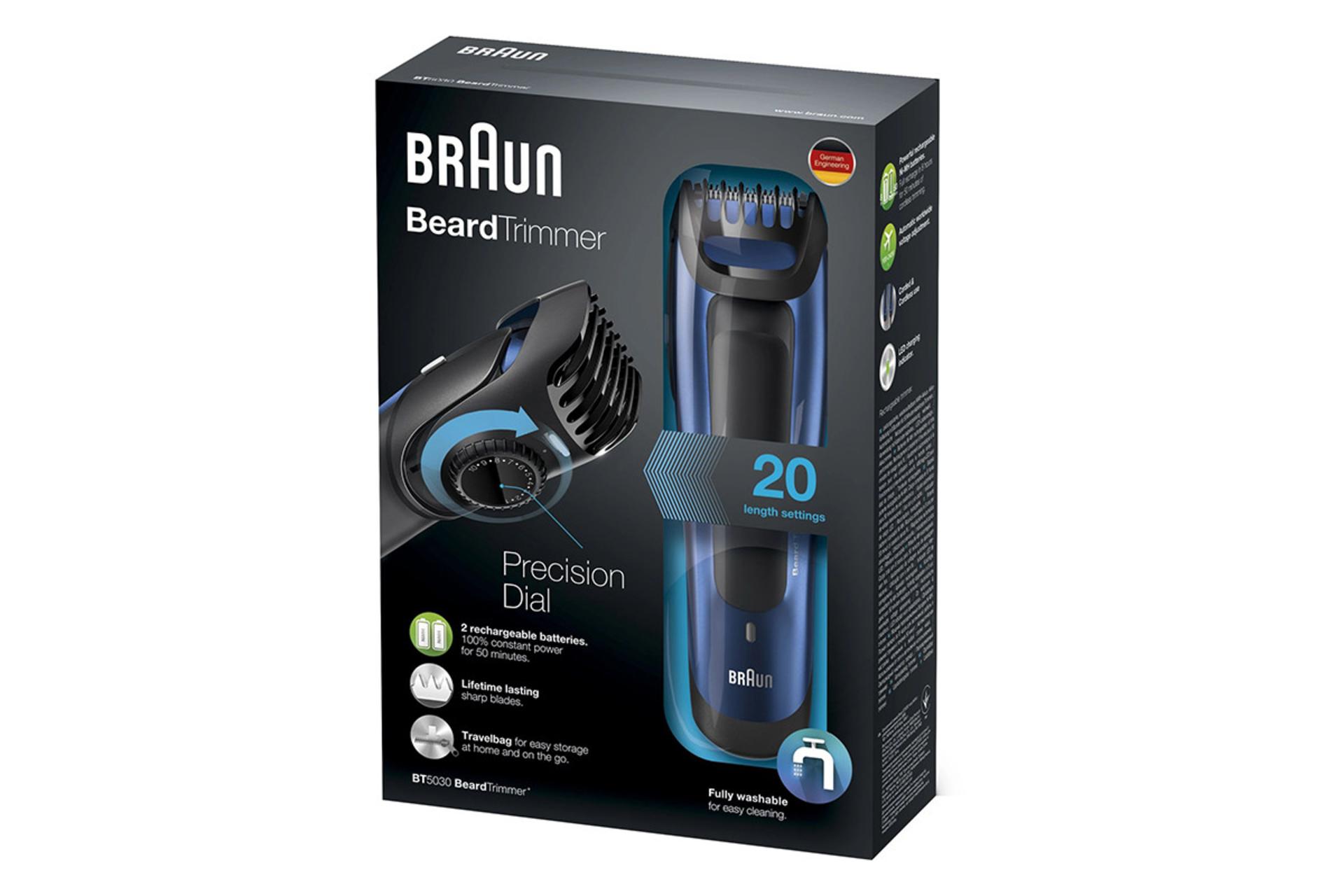 ماشین اصلاح براون Braun BT3050cb جعبه و بسته بندی