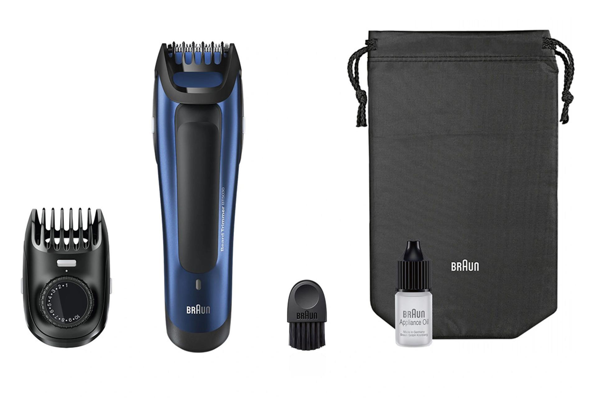 ماشین اصلاح براون Braun BT3050cb لوازم همراه