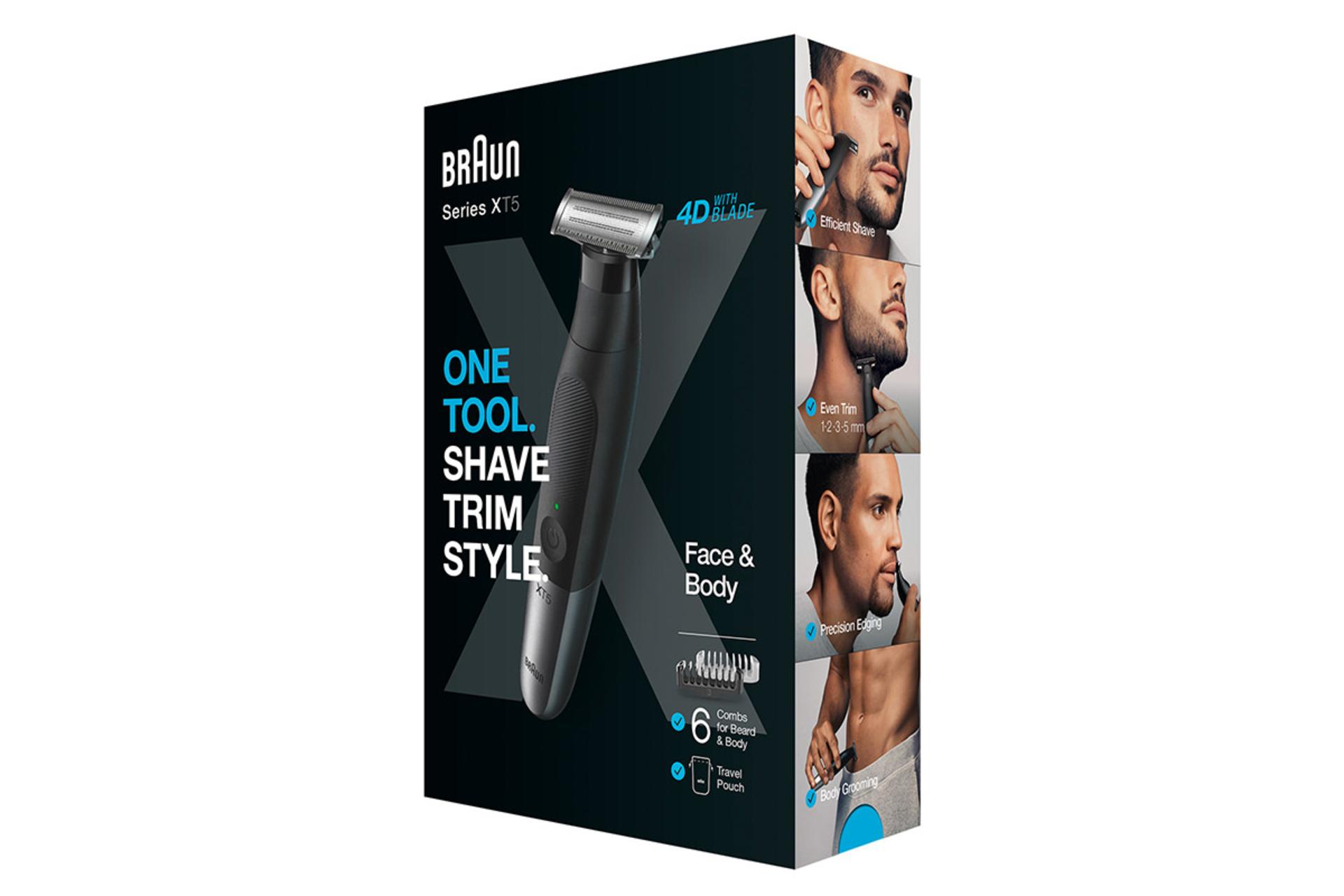 ماشین اصلاح و ریش تراش براون Braun XT5200 جعبه و بسته بندی