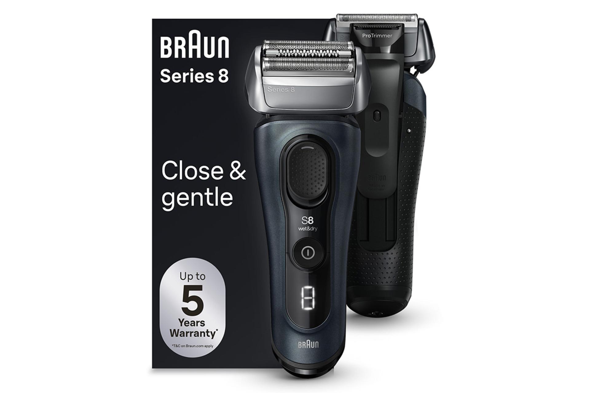 ماشین اصلاح و ریش تراش براون Braun 8513s نمای جلو و پشت