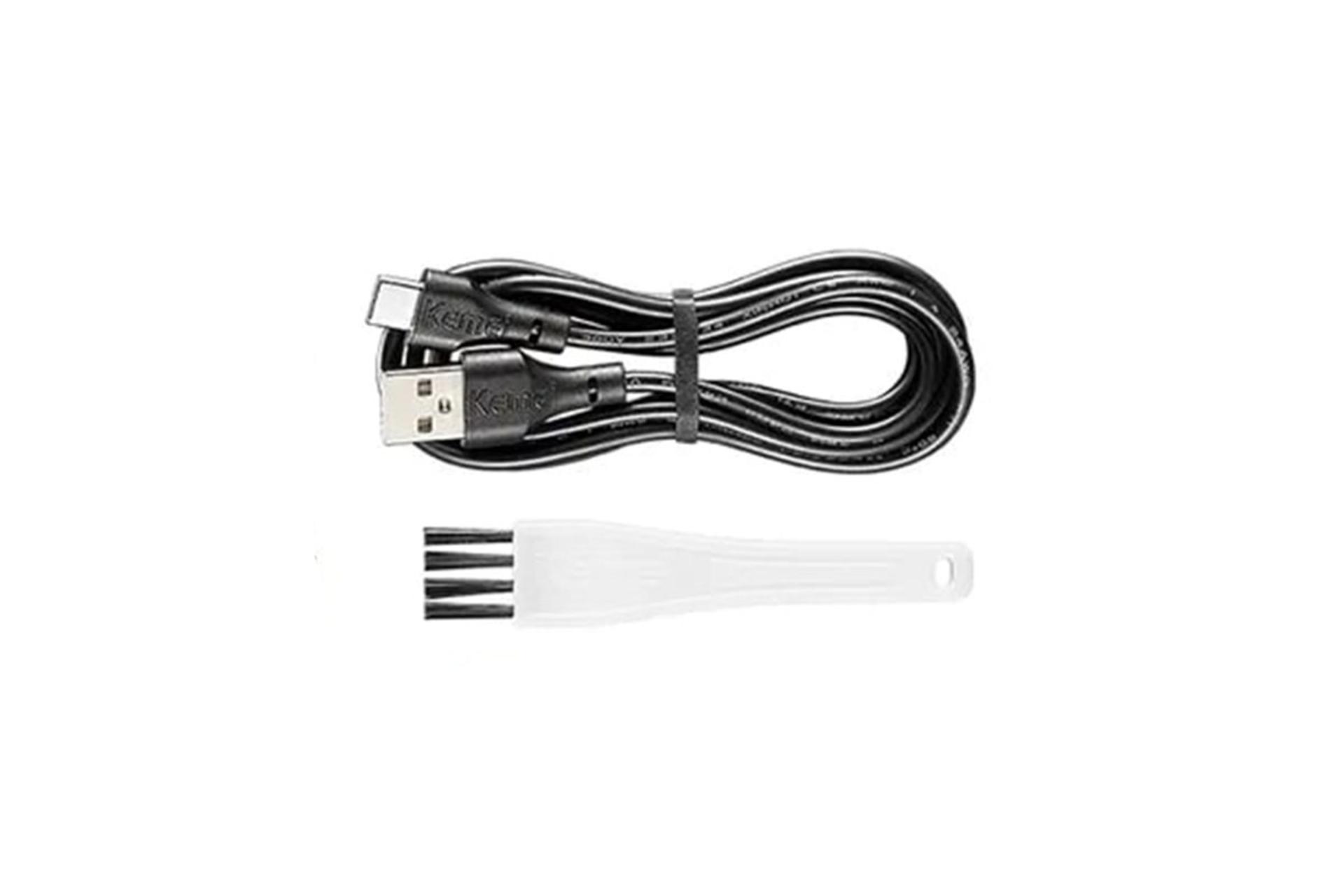 ماشین اصلاح و ریش تراش کیمی Kemei KM-T88 کابل شارژ و روغن