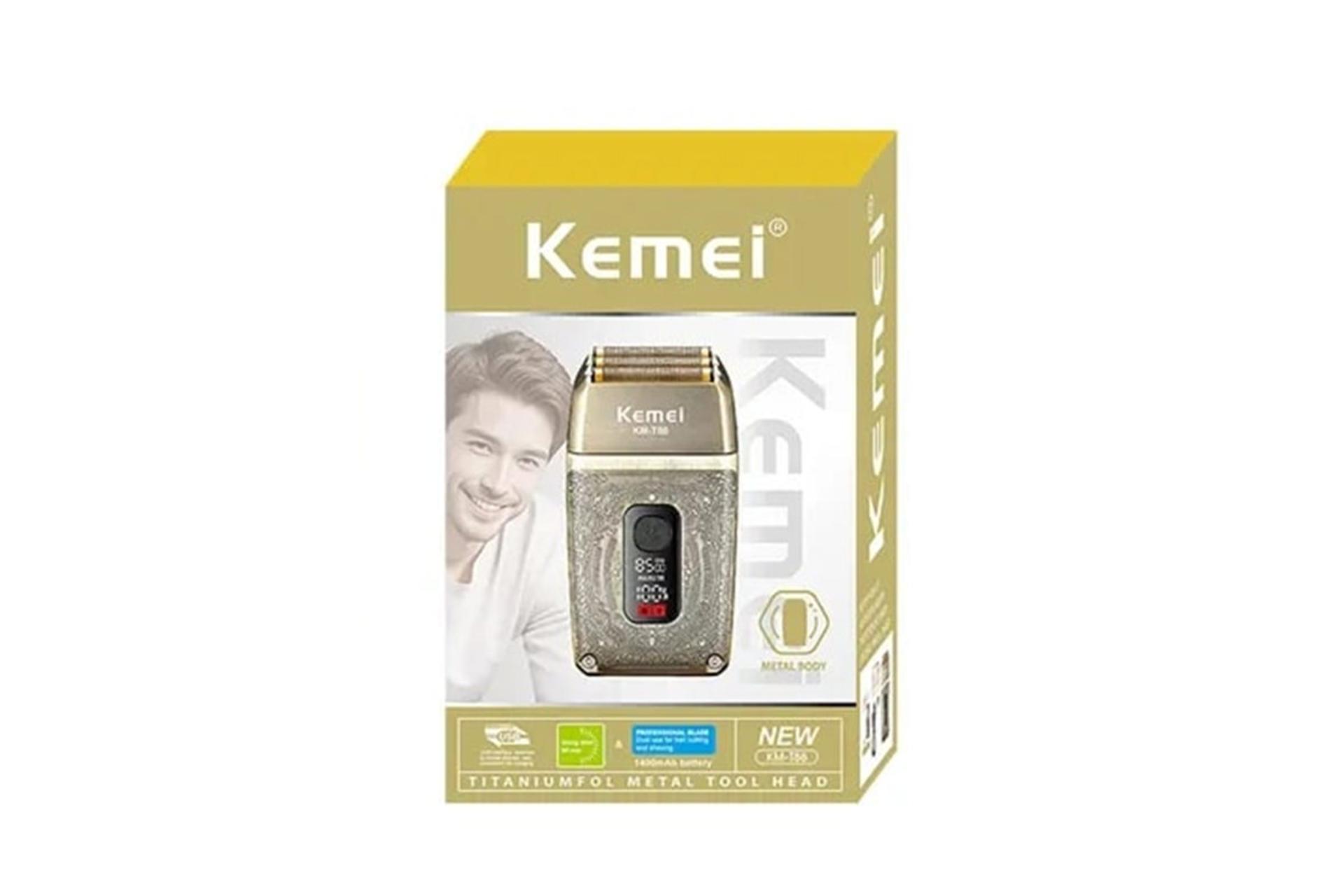 ماشین اصلاح و ریش تراش کیمی Kemei KM-T88 جعبه و بسته بندی