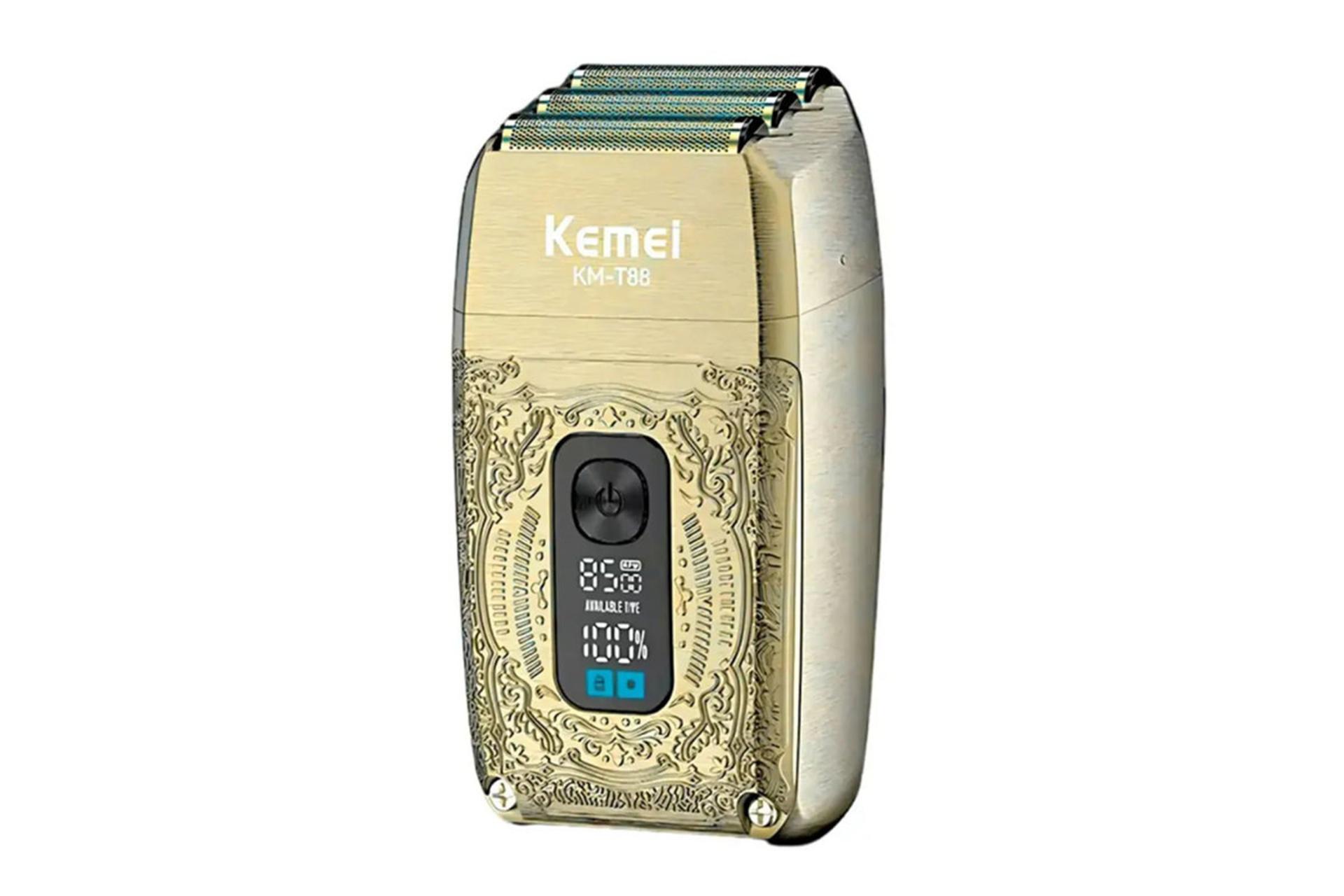 ماشین اصلاح و ریش تراش کیمی Kemei KM-T88 نمای جلو و جانبی