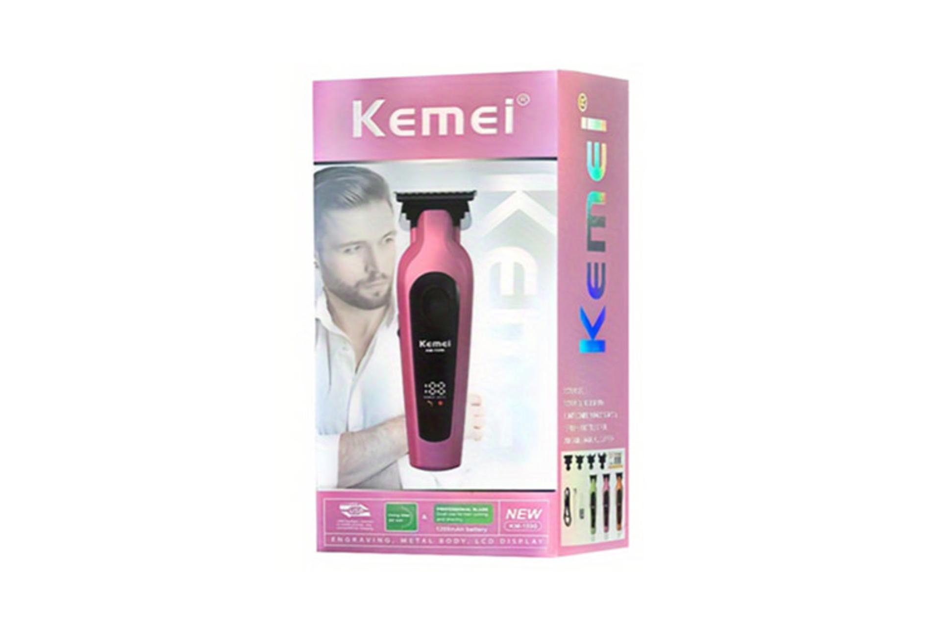 ماشین اصلاح و ریش تراش کیمی Kemei KM-1590 جعبه و بسته بندی