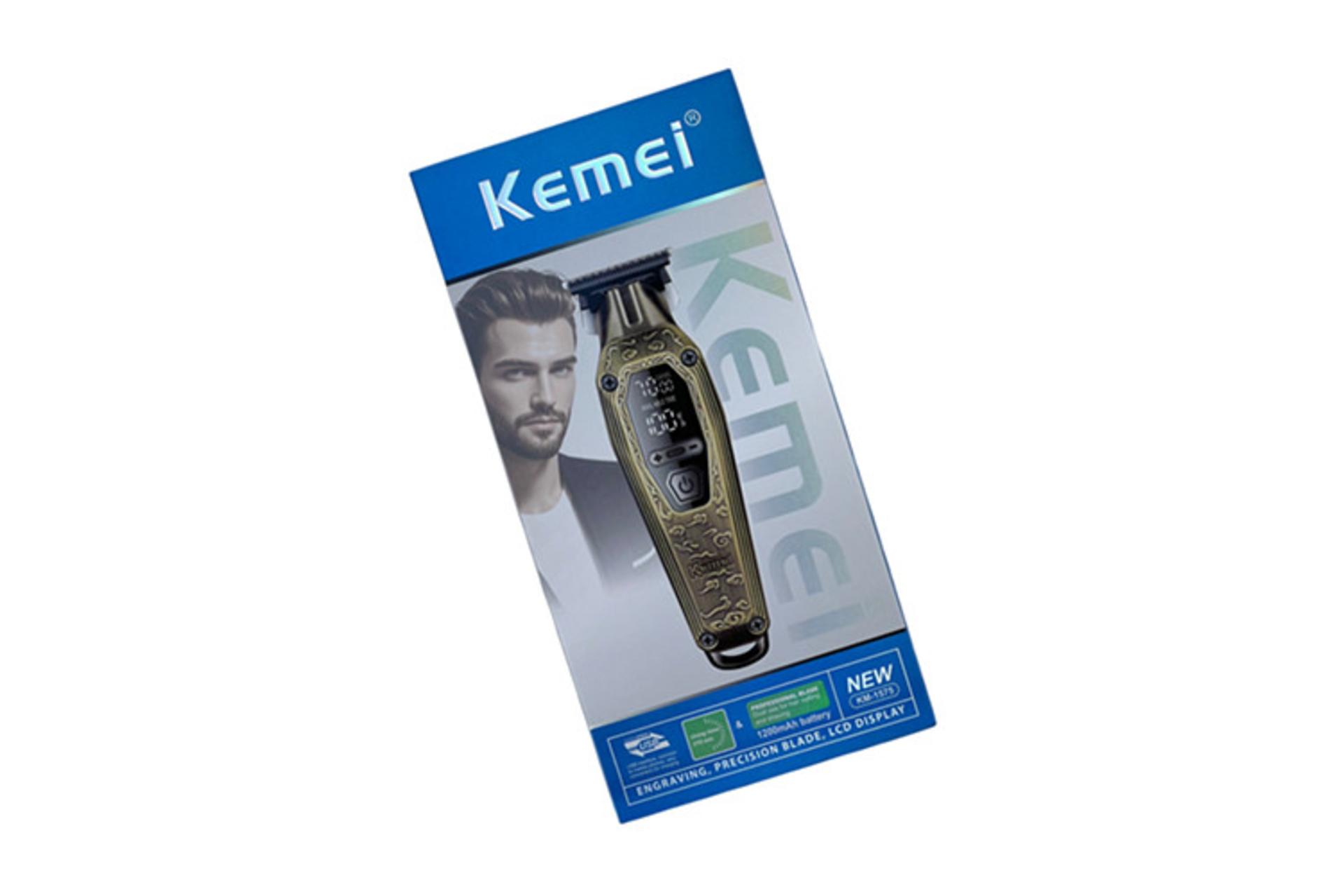 ماشین اصلاح و ریش تراش کیمی Kemei KM-1575 جعبه و بسته بندی