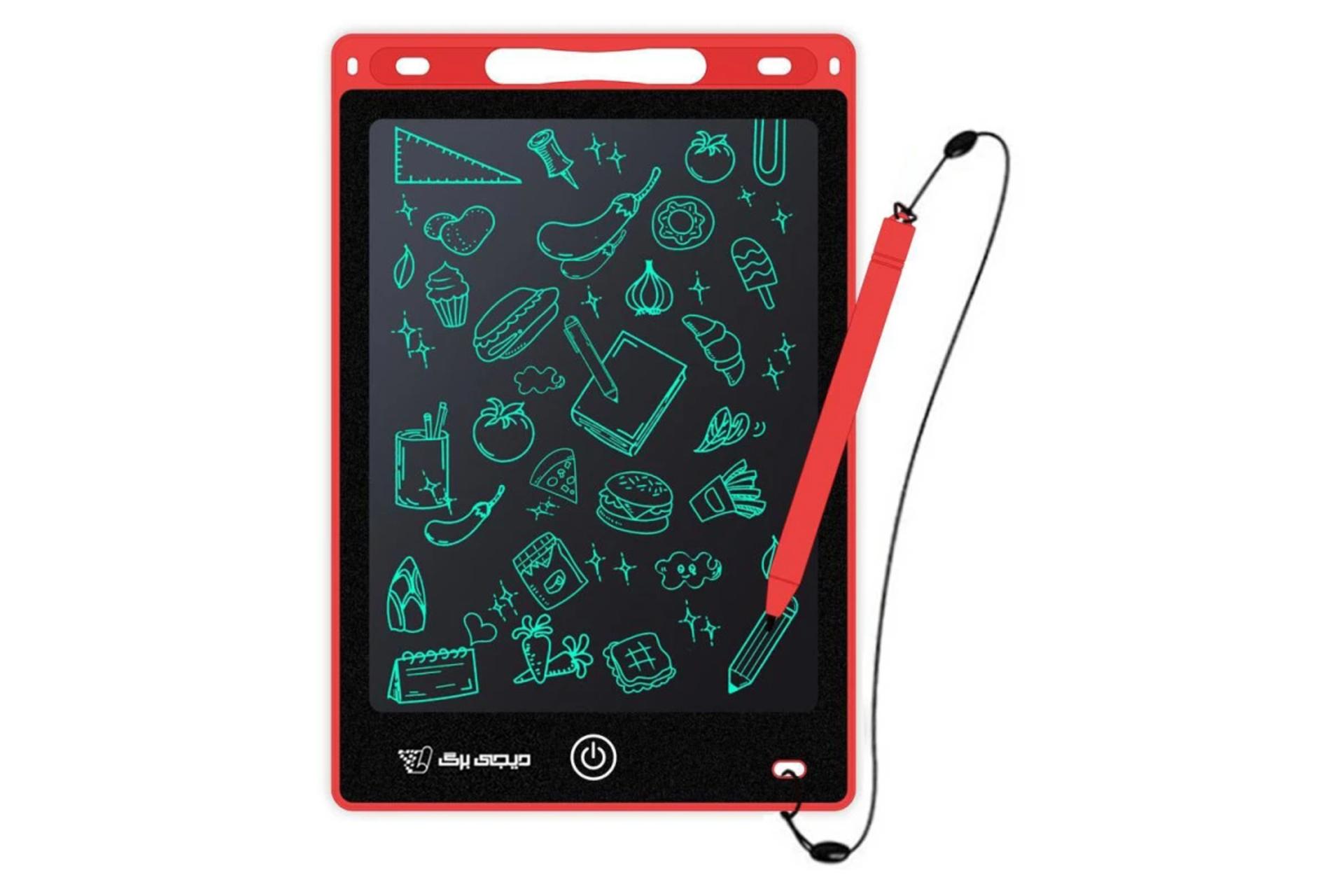 کاغذ دیجیتال دیجی برگ Writing Tablet LCD 10 inch رنگ قرمز