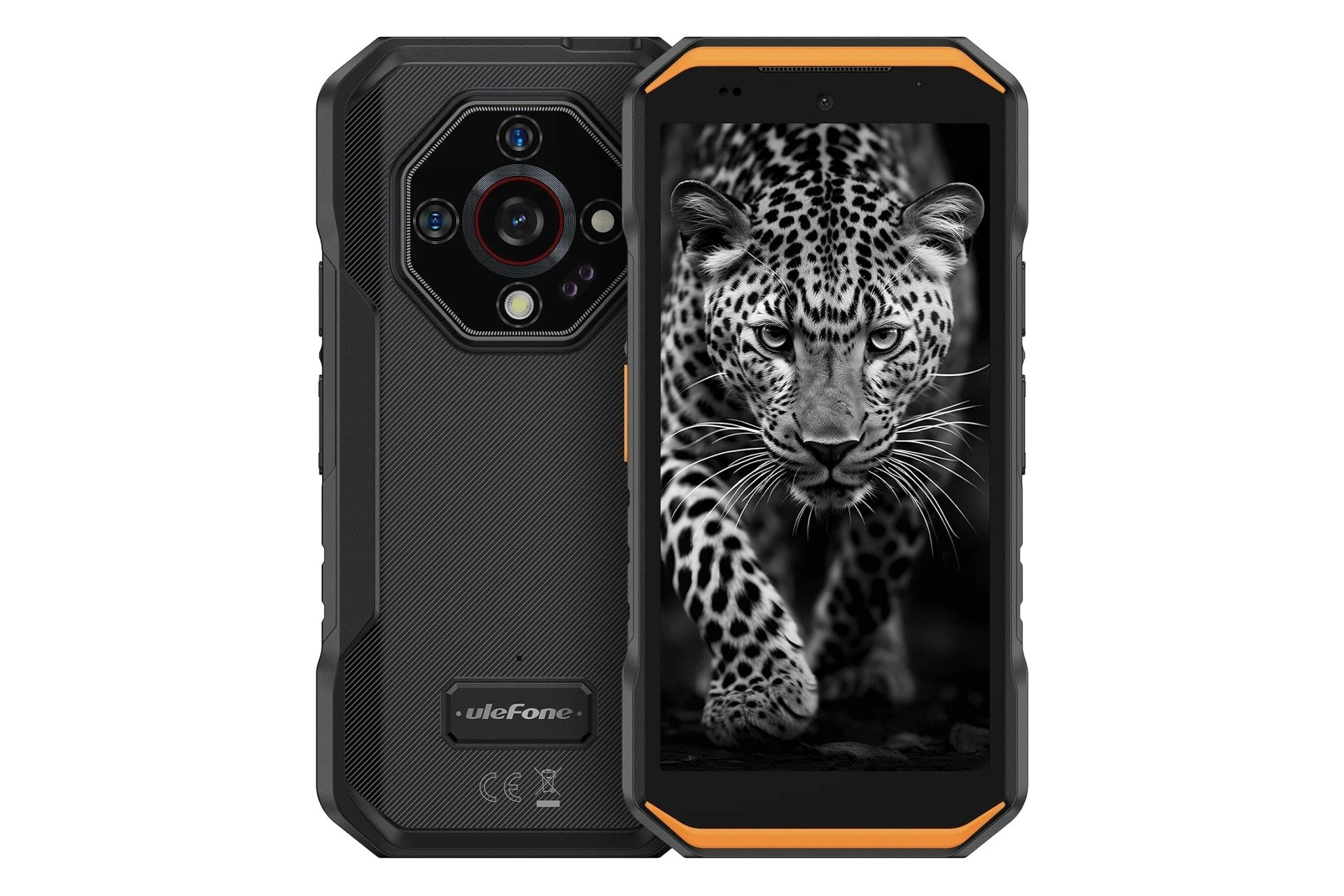 پنل جلو و پشت گوشی موبایل آرمور X32 یولفون مشکی و نارنجی / Ulefone Armor X32