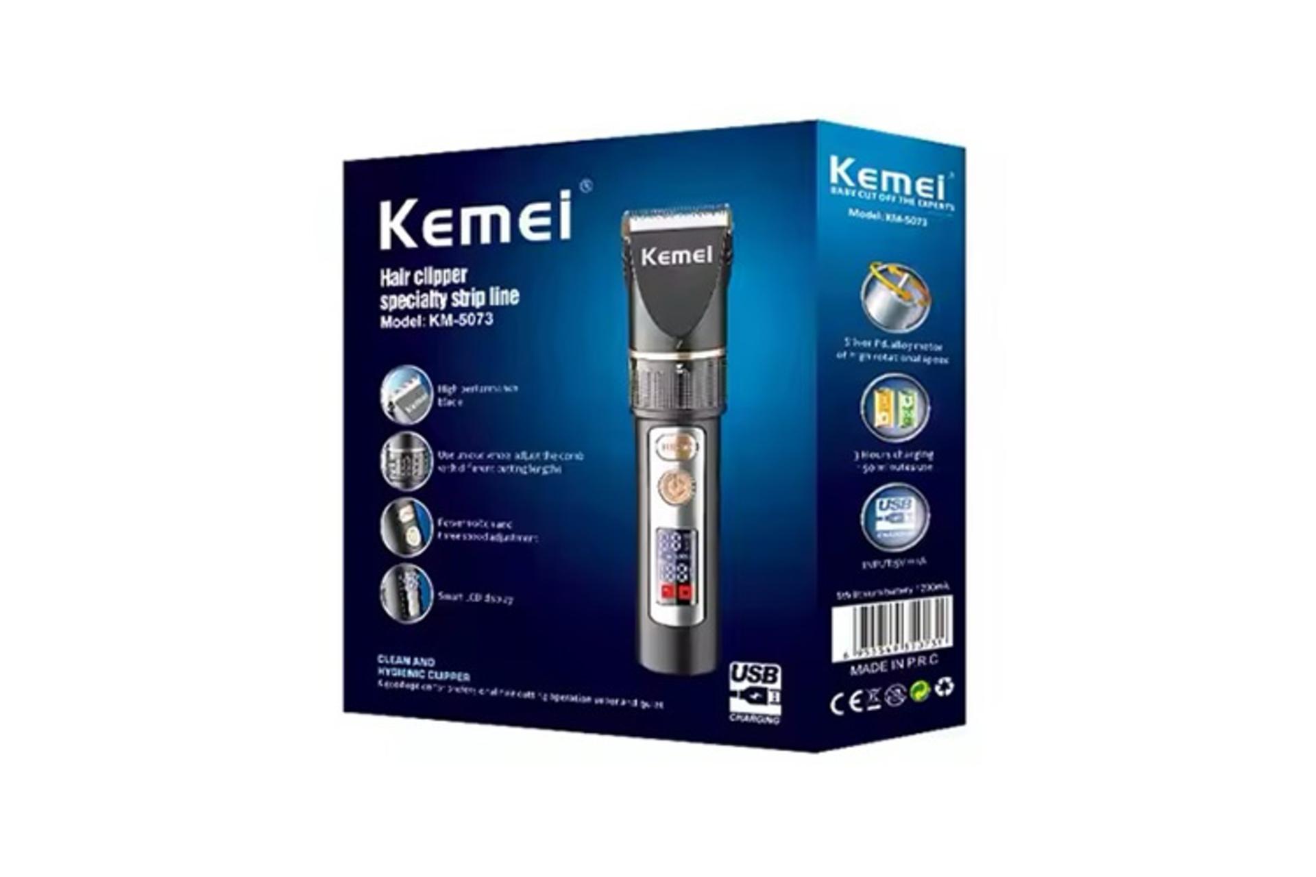 ماشین اصلاح و ریش تراش کیمی Kemei KM-5073 جعبه و بسته بندی