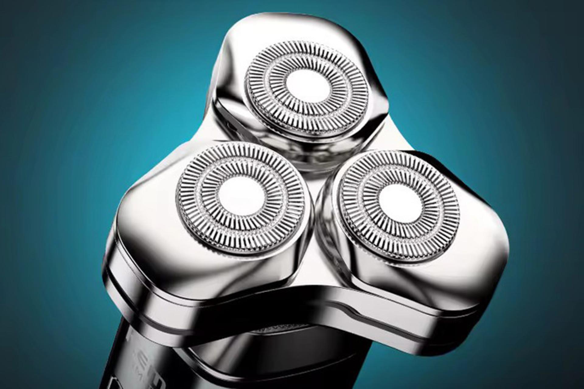 ماشین اصلاح و ریش تراش کیمی Kemei KM-T103 نمای سری و تیغه ها