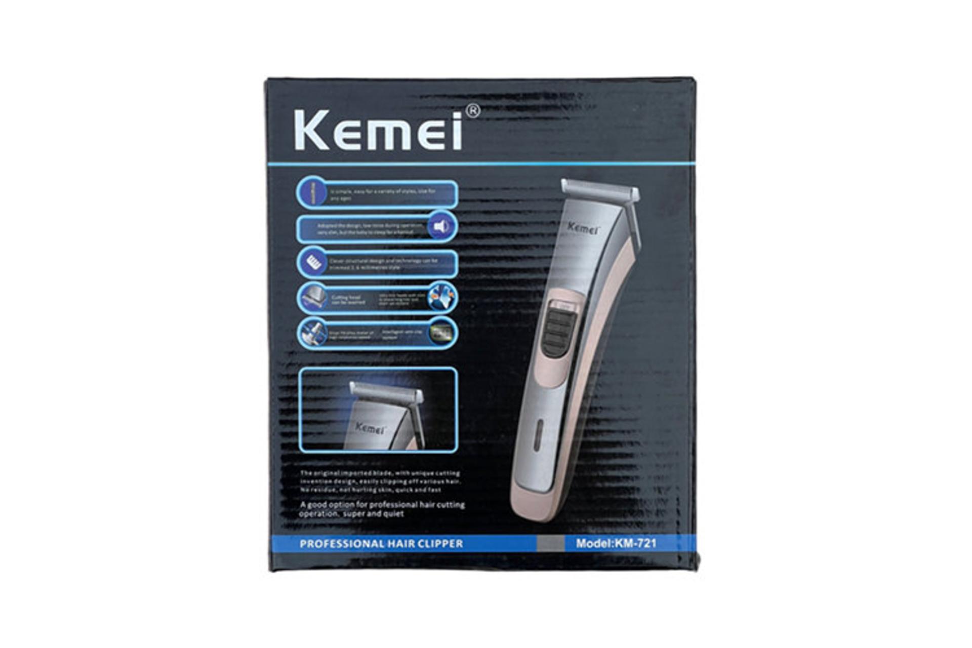 ماشین اصلاح و ریش تراش کیمی Kemei KM-721 جعبه و بسته بندی