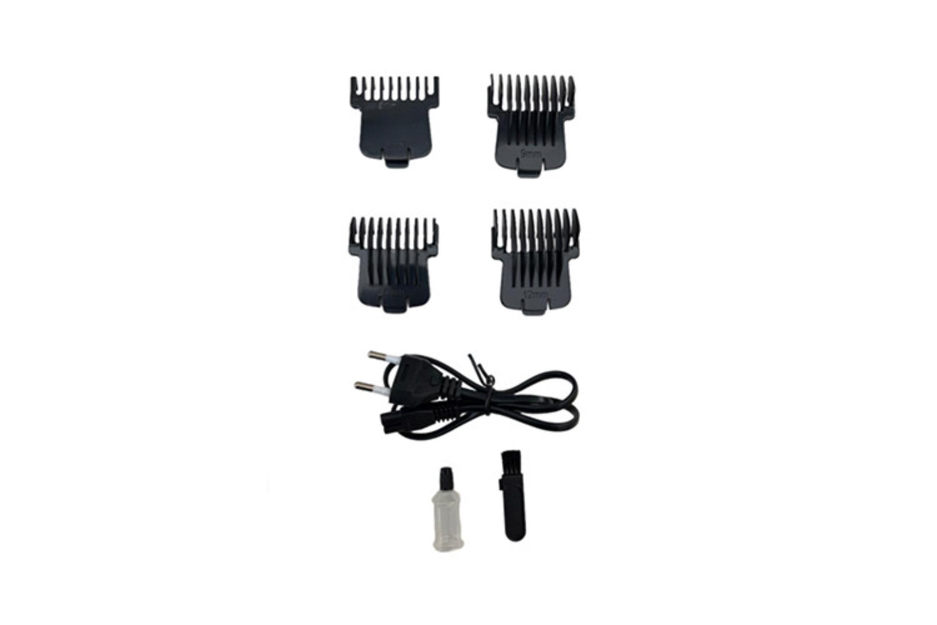 ماشین اصلاح و ریش تراش کیمی Kemei KM-721 شانه ها و لوازم همراه