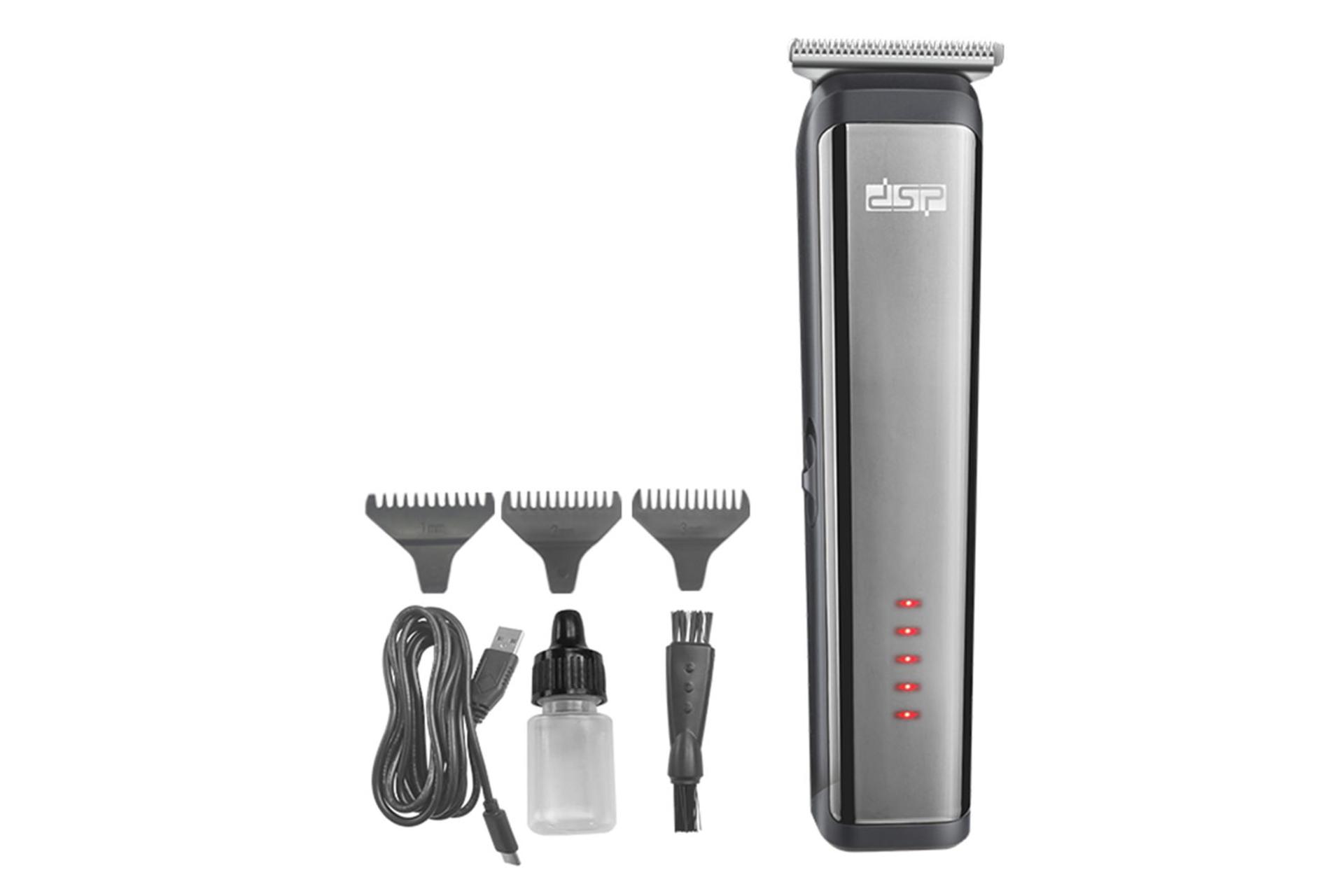 ماشین اصلاح و ریش تراش دی اس پی DSP 90349 شانه ها و لوازم همراه