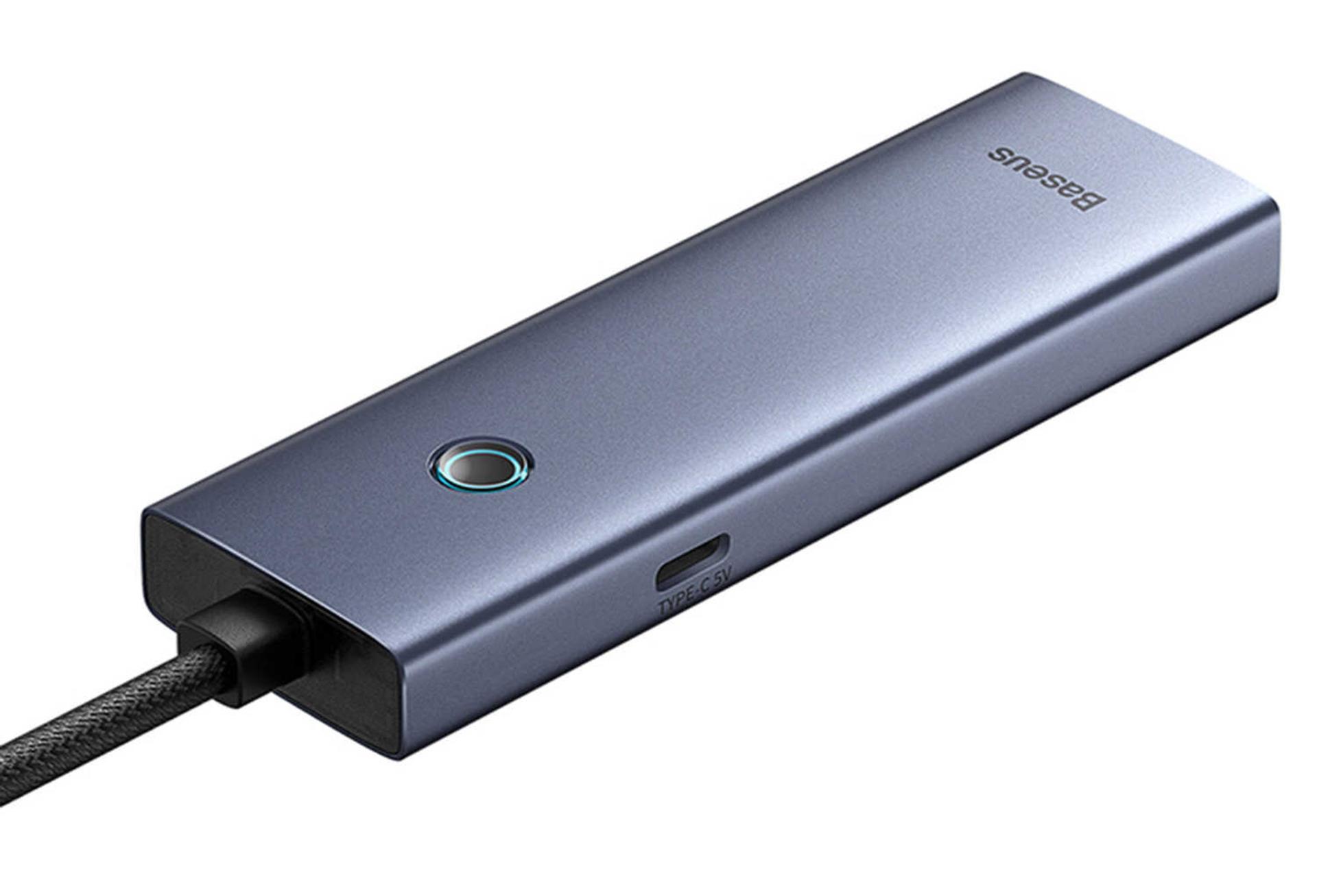 نمای سمت چپ هاب USB-A باسئوس 4 پورت مدل BS-OH019