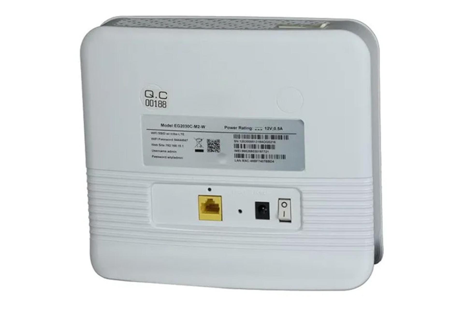 نمای پشتی مودم و روتر سیم‌ کارتی وای ترایب Wi-tribe EG2030C-M2