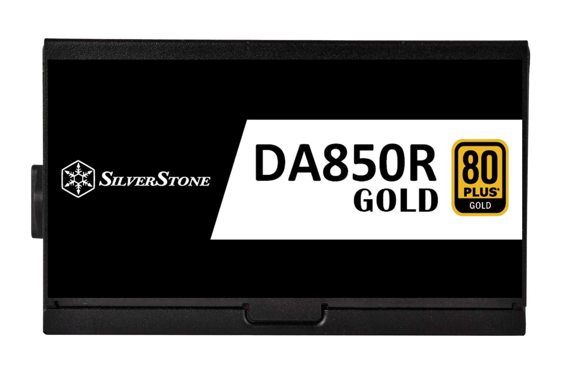 نمای پنل کناری پاور کامپیوتر سیلور استون DA850R Gold با توان 850 وات با نمایش لوگو