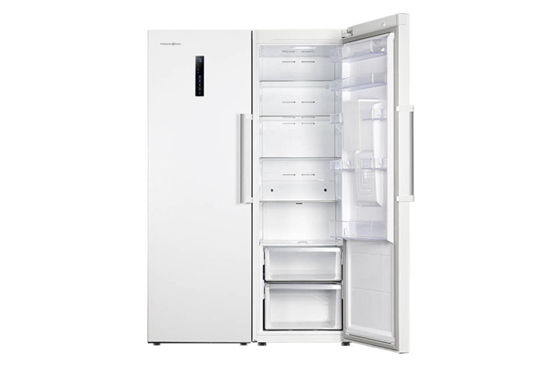 پاکشوما Pakshoma RTRA RTFA 901 نمای درب باز یخچال رنگ سفید