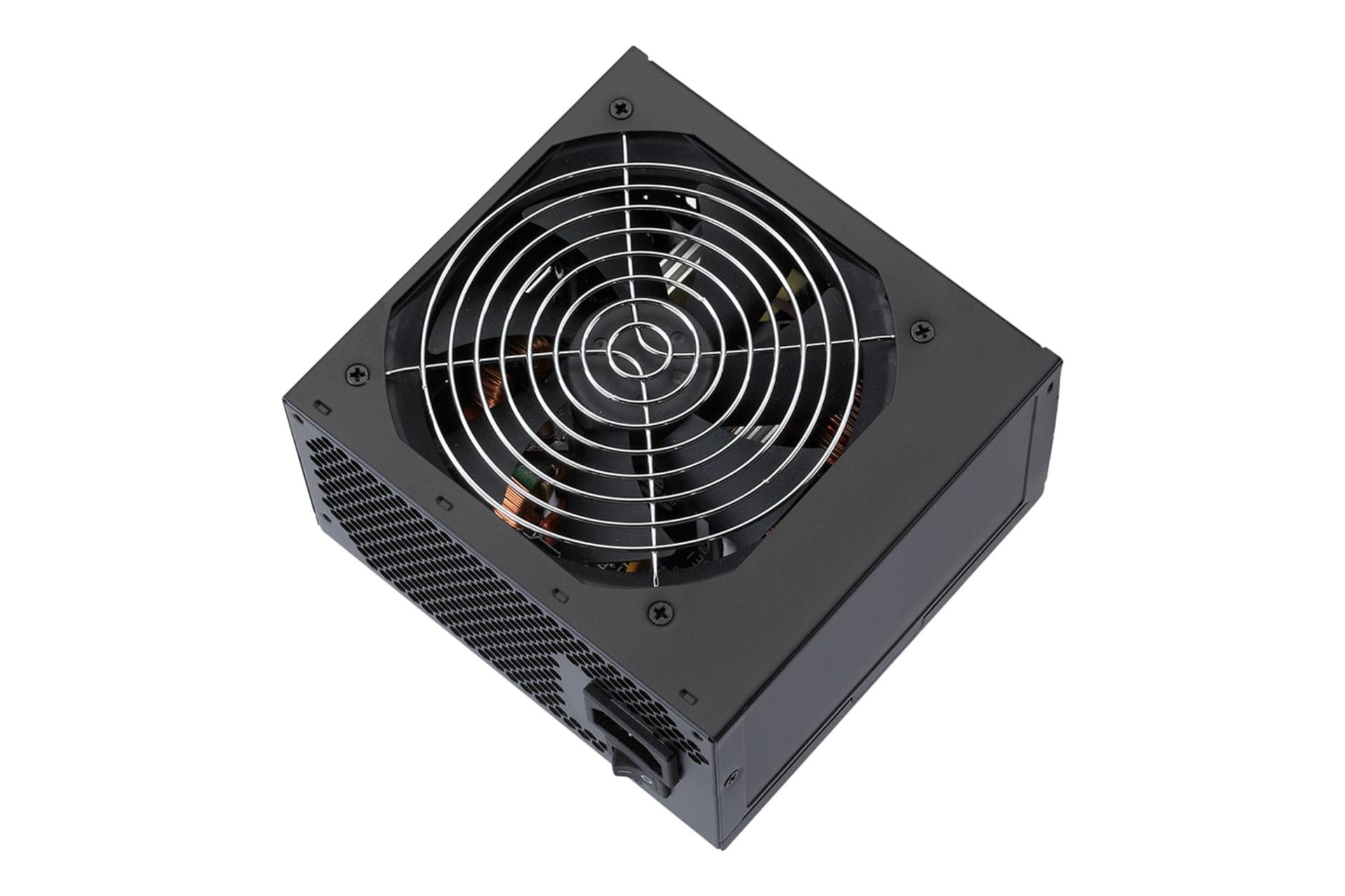 نمای پنل زیر پاور کامپیوتر اف اس پی HV + با توان 500 وات با نمایش فن