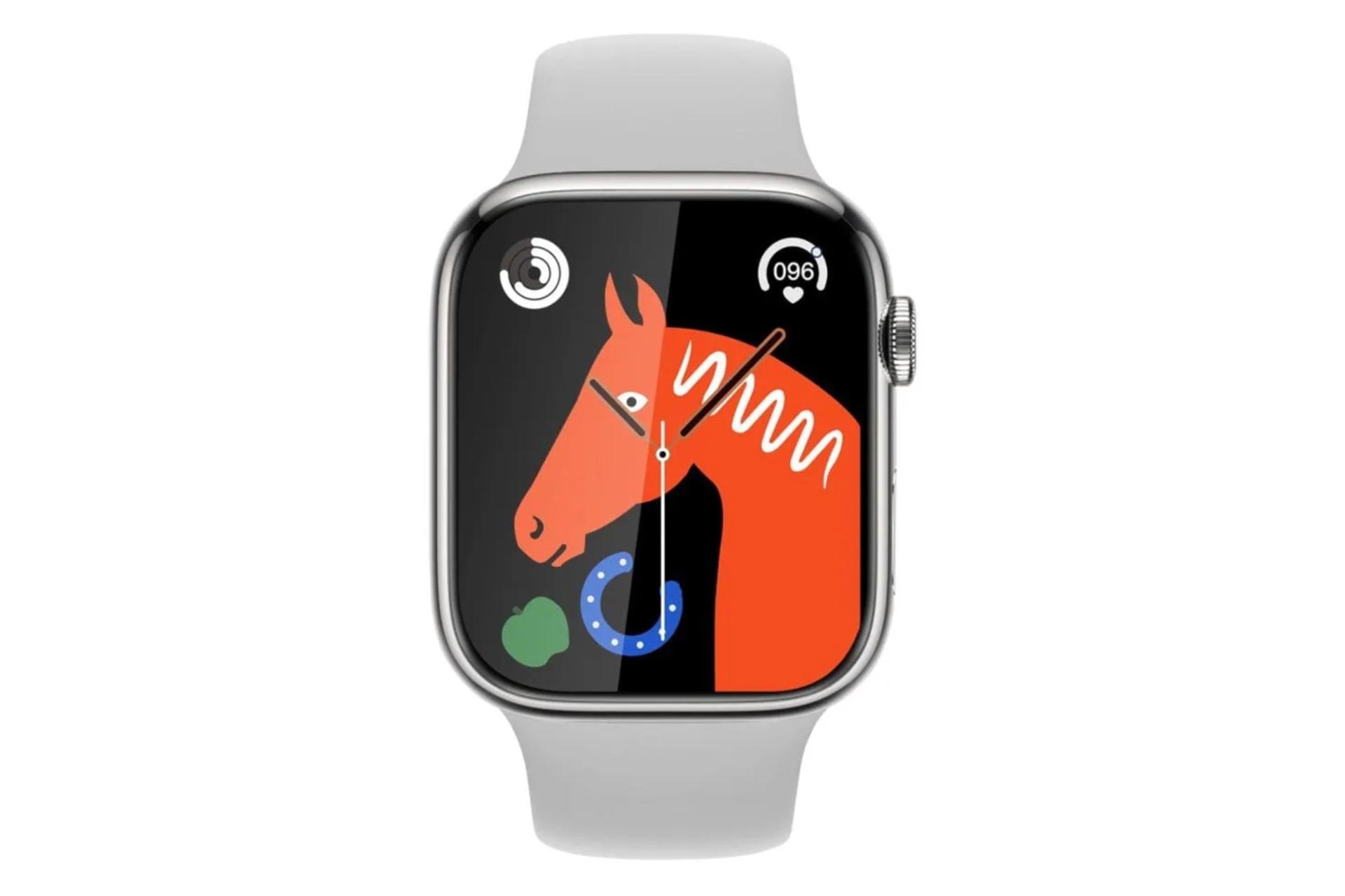 ساعت هوشمند هیوامی Hivami Elevate نقره ای از نمای روبرو