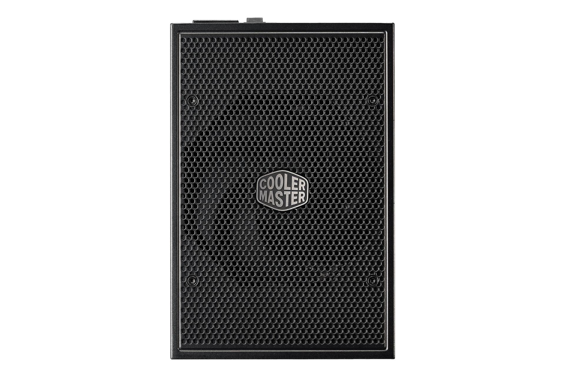 نمای پنل زیر پاور کامپیوتر کولر مستر MasterWatt Maker 1200 MIJ با توان 1200 وات با نمایش فن و لوگو