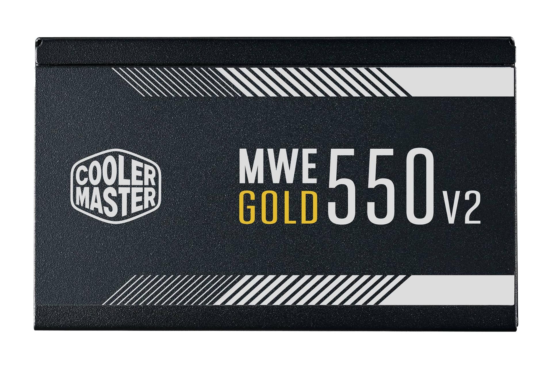 نمای پنل سمت راست پاور کامپیوتر کولر مستر MWE GOLD 550 V2 با توان 550 وات با نمایش فن
