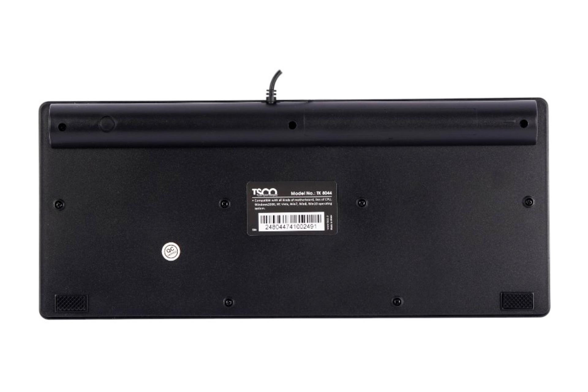نمای پشت و بدنه کیبورد تسکو TK 8044