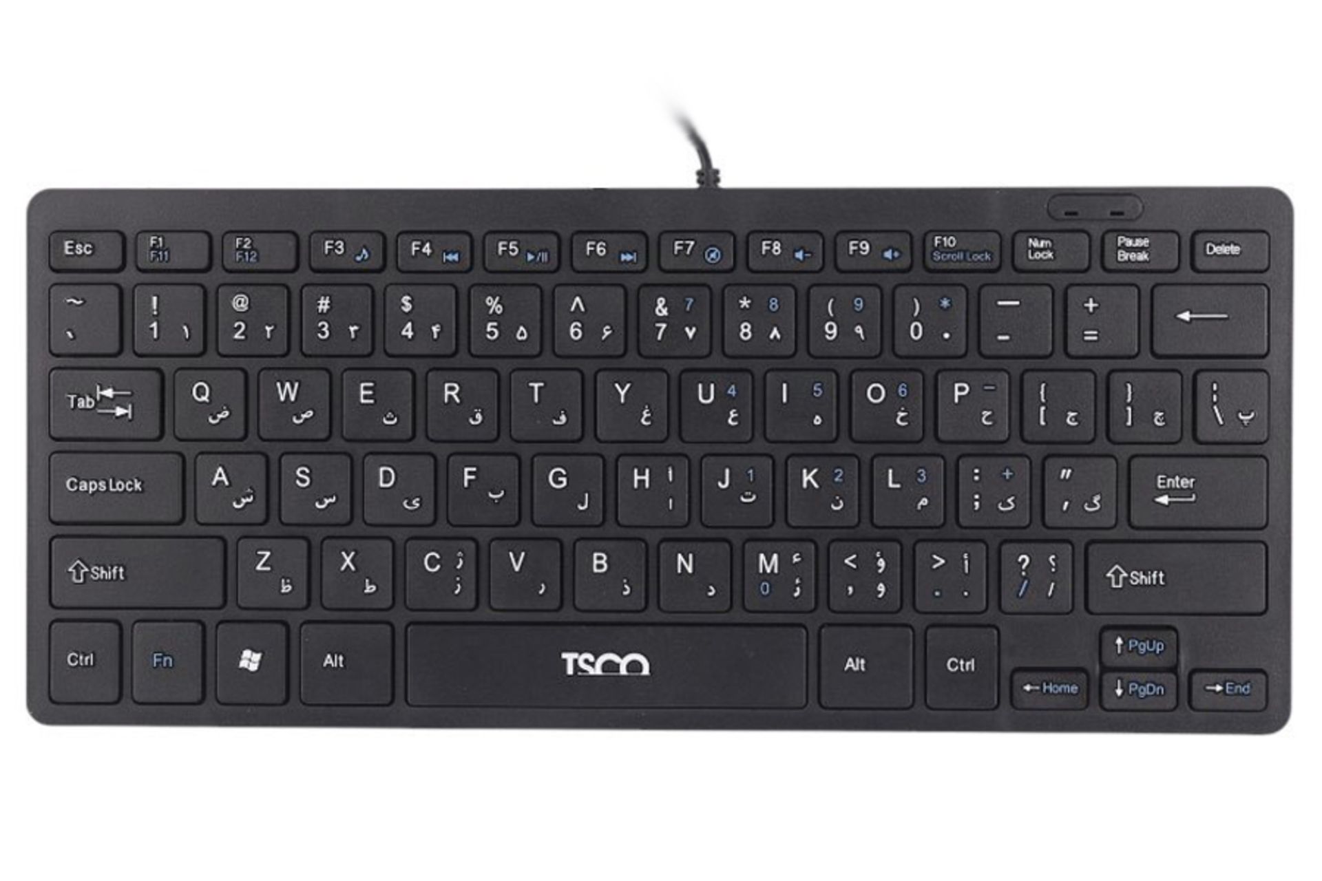 نمای بالا و دکمه های کیبورد تسکو TK 8044