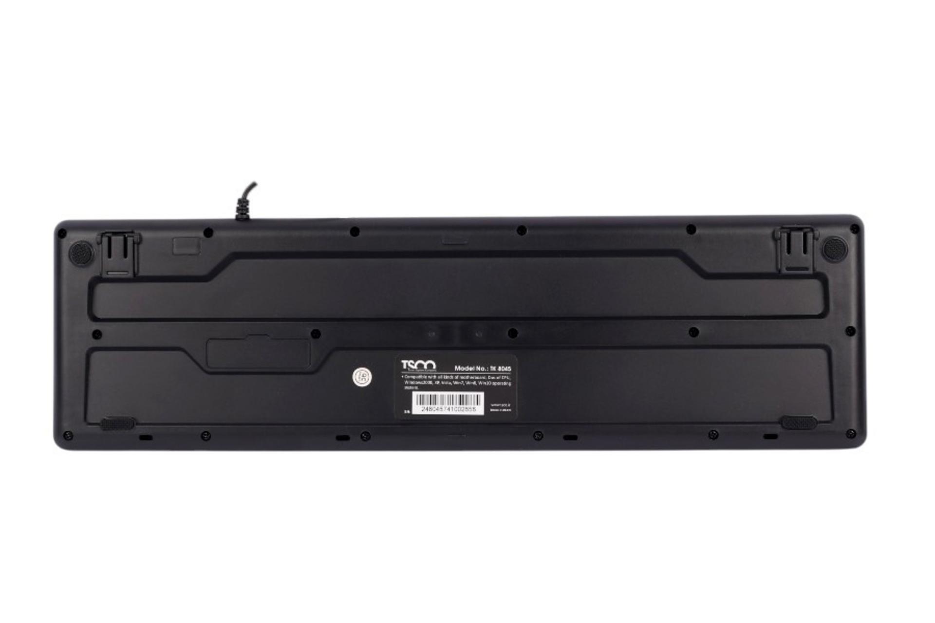 نمای پشت و بدنه کیبورد تسکو TK 8045